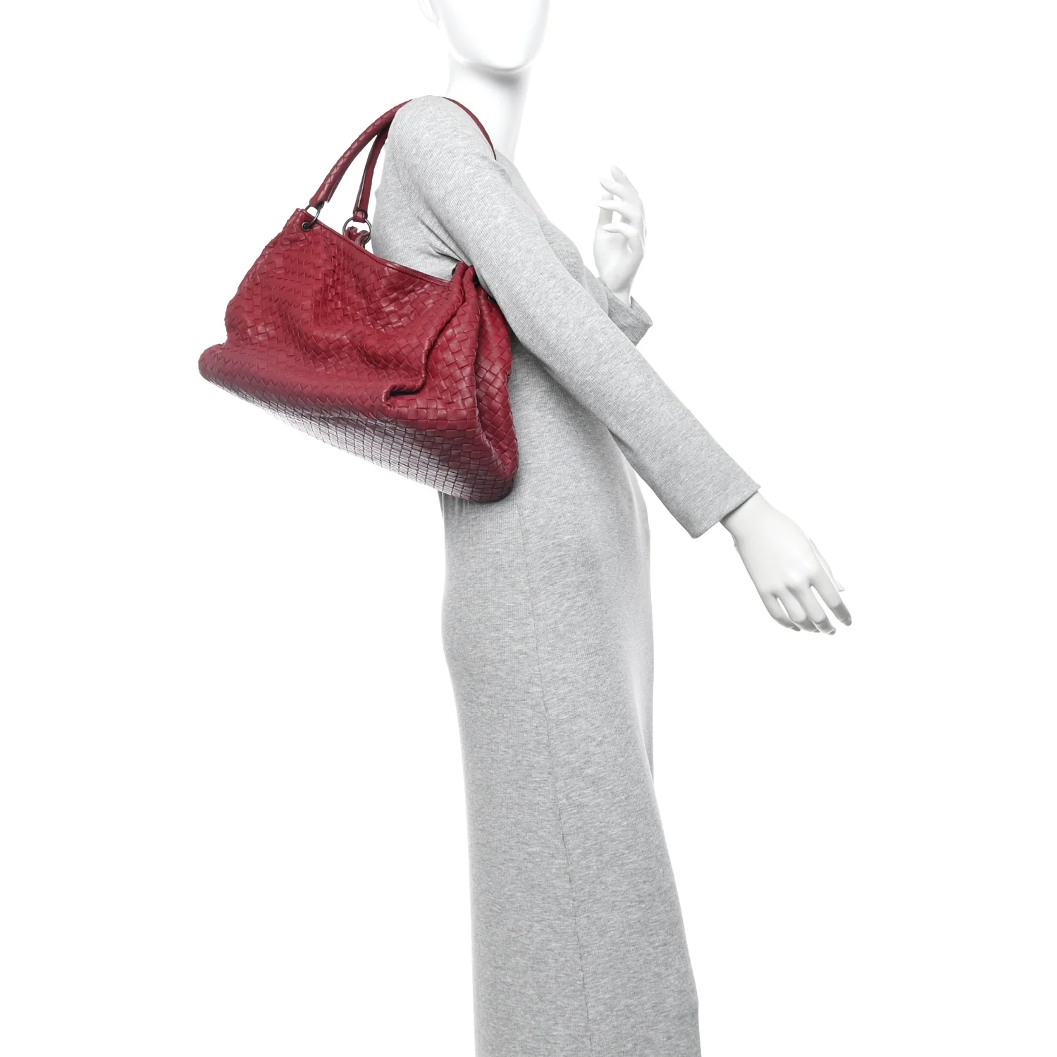 Nappa Intrecciato Parachute Bag Cassis - Image 2