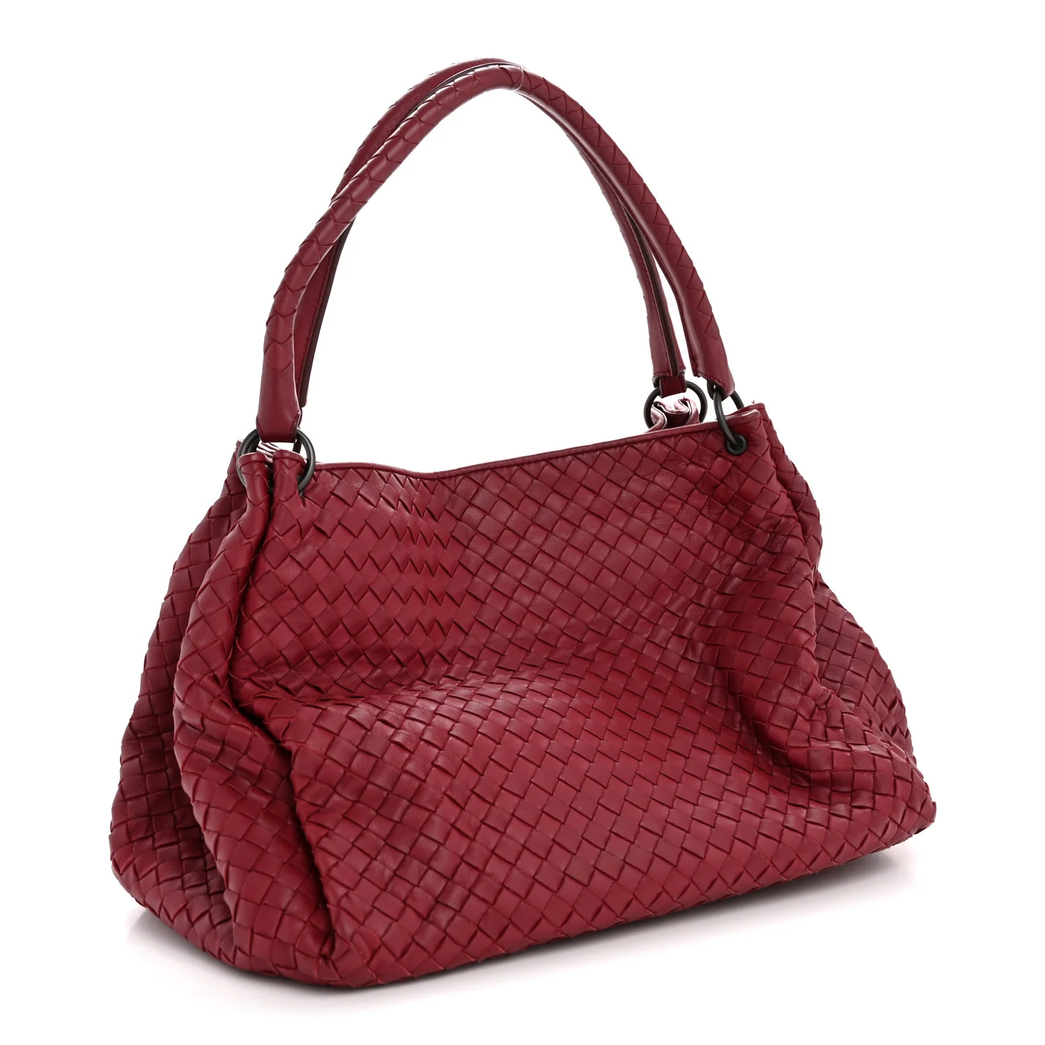 Nappa Intrecciato Parachute Bag Cassis - Image 3