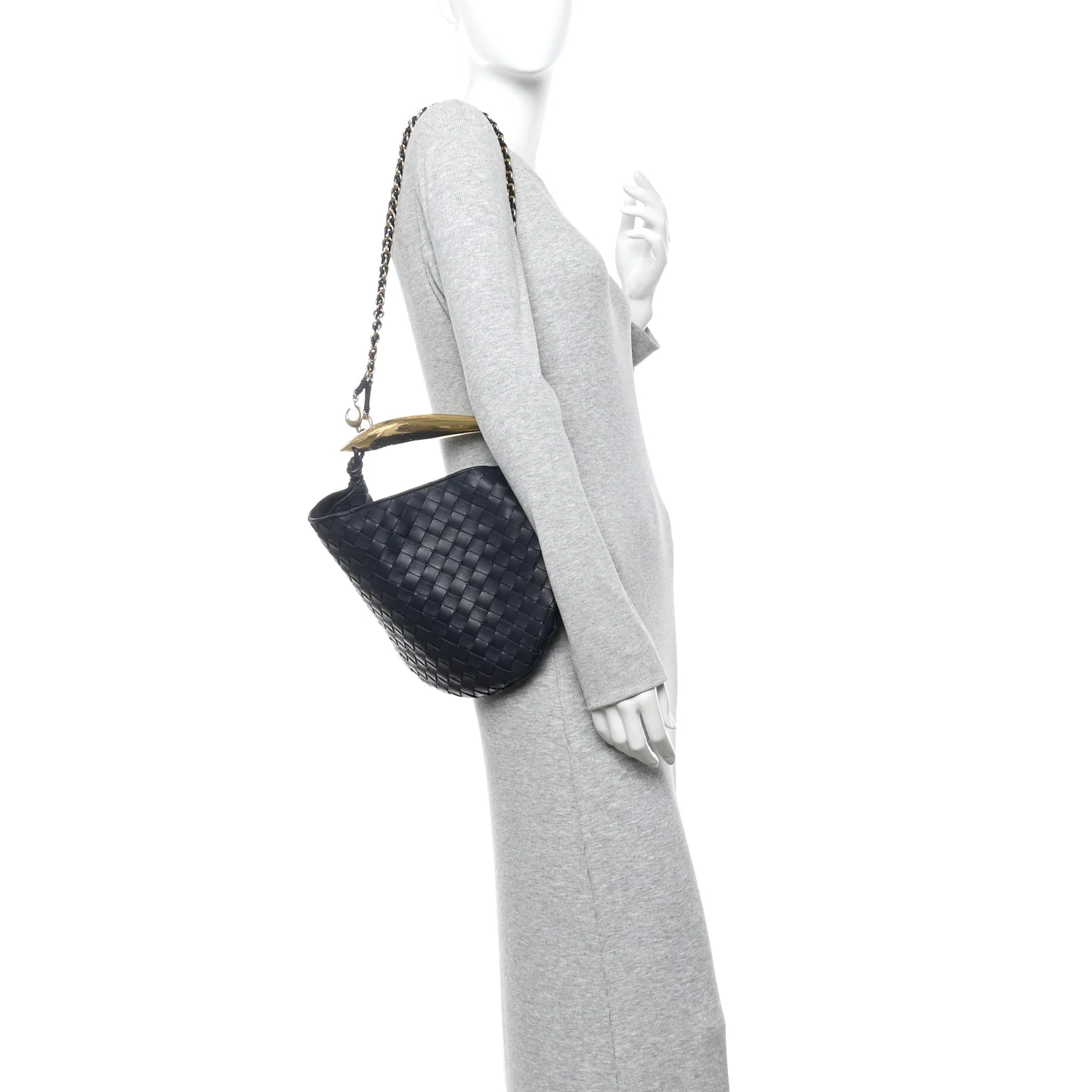 Nappa Intrecciato Sardine With Chain Bag Space - Image 2