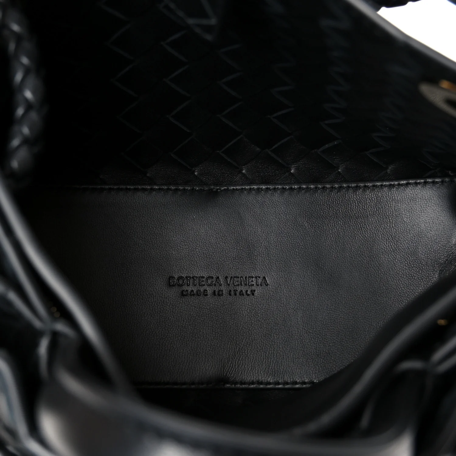 Nappa Intrecciato Small Andiamo Shoulder Bag Black - Image 5