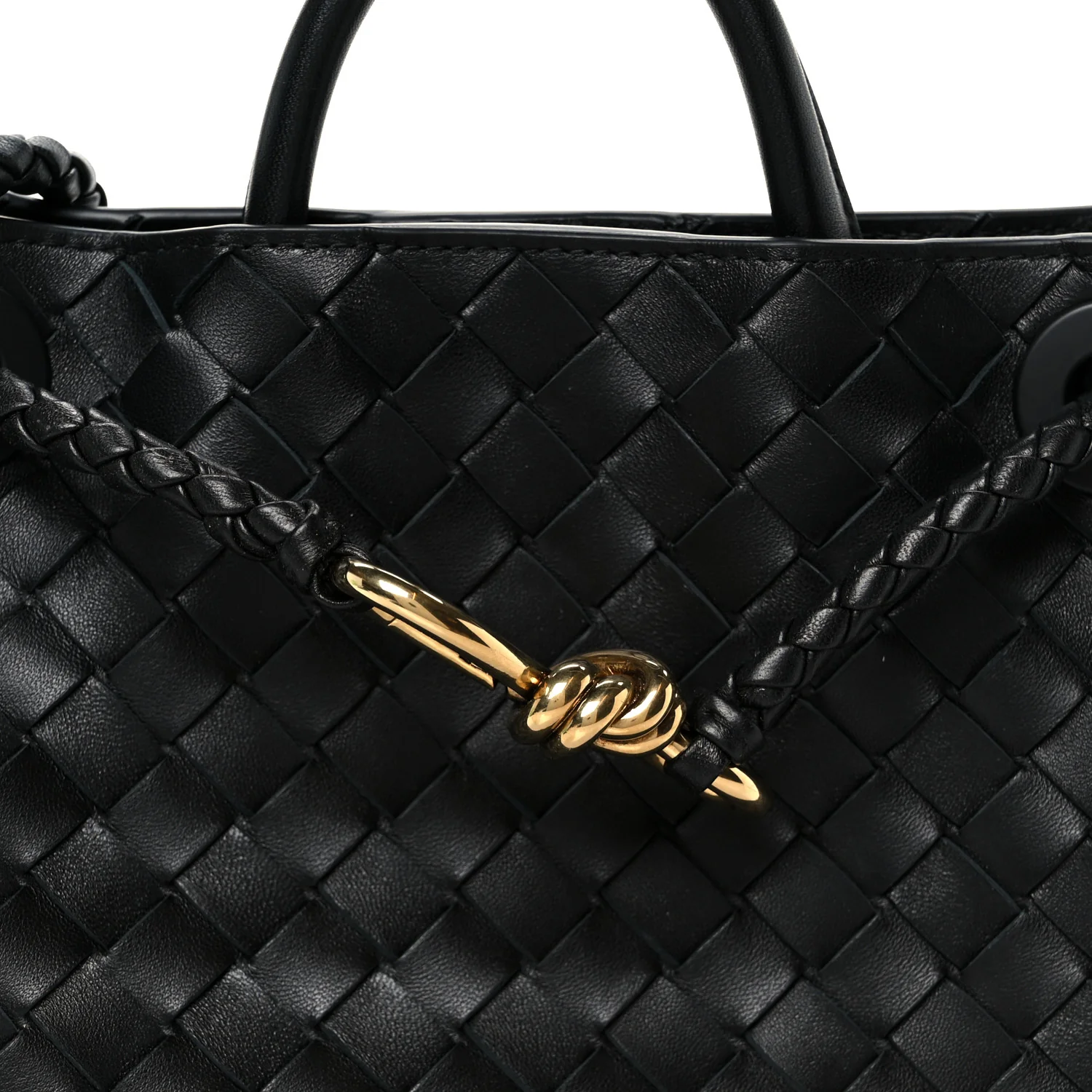 Nappa Intrecciato Small Andiamo Shoulder Bag Black - Image 8