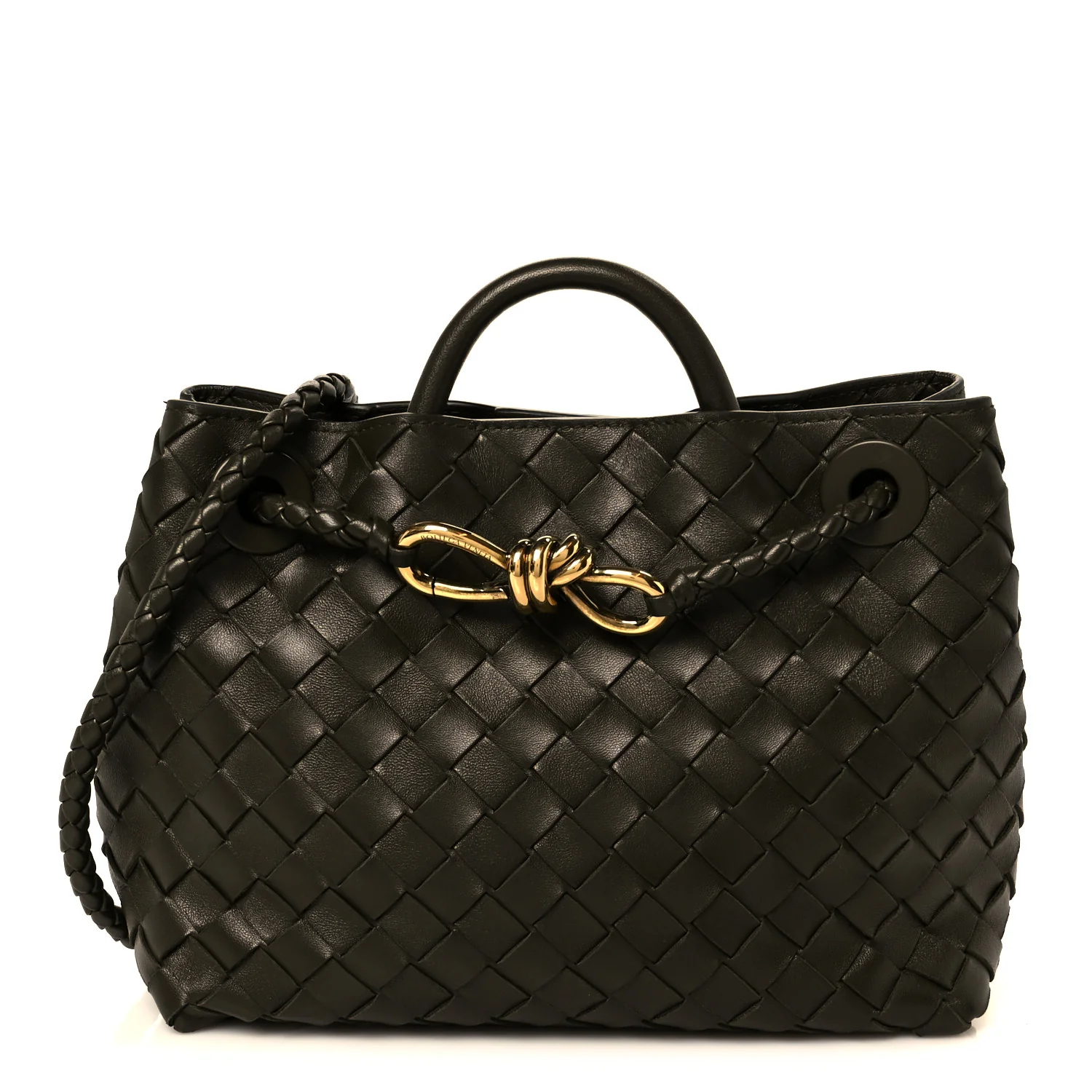 Nappa Intrecciato Small Andiamo Shoulder Bag Cypress