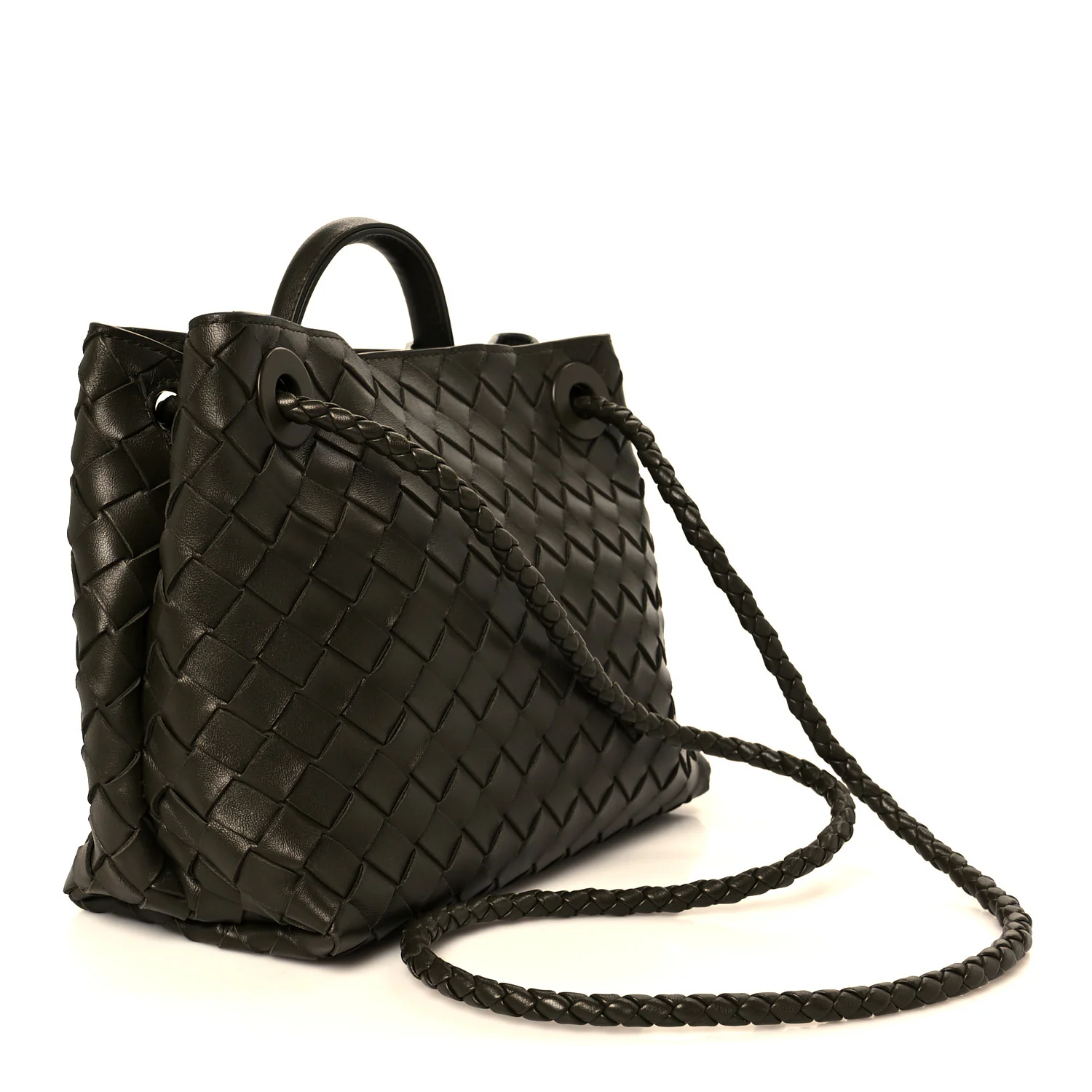 Nappa Intrecciato Small Andiamo Shoulder Bag Cypress - Image 5