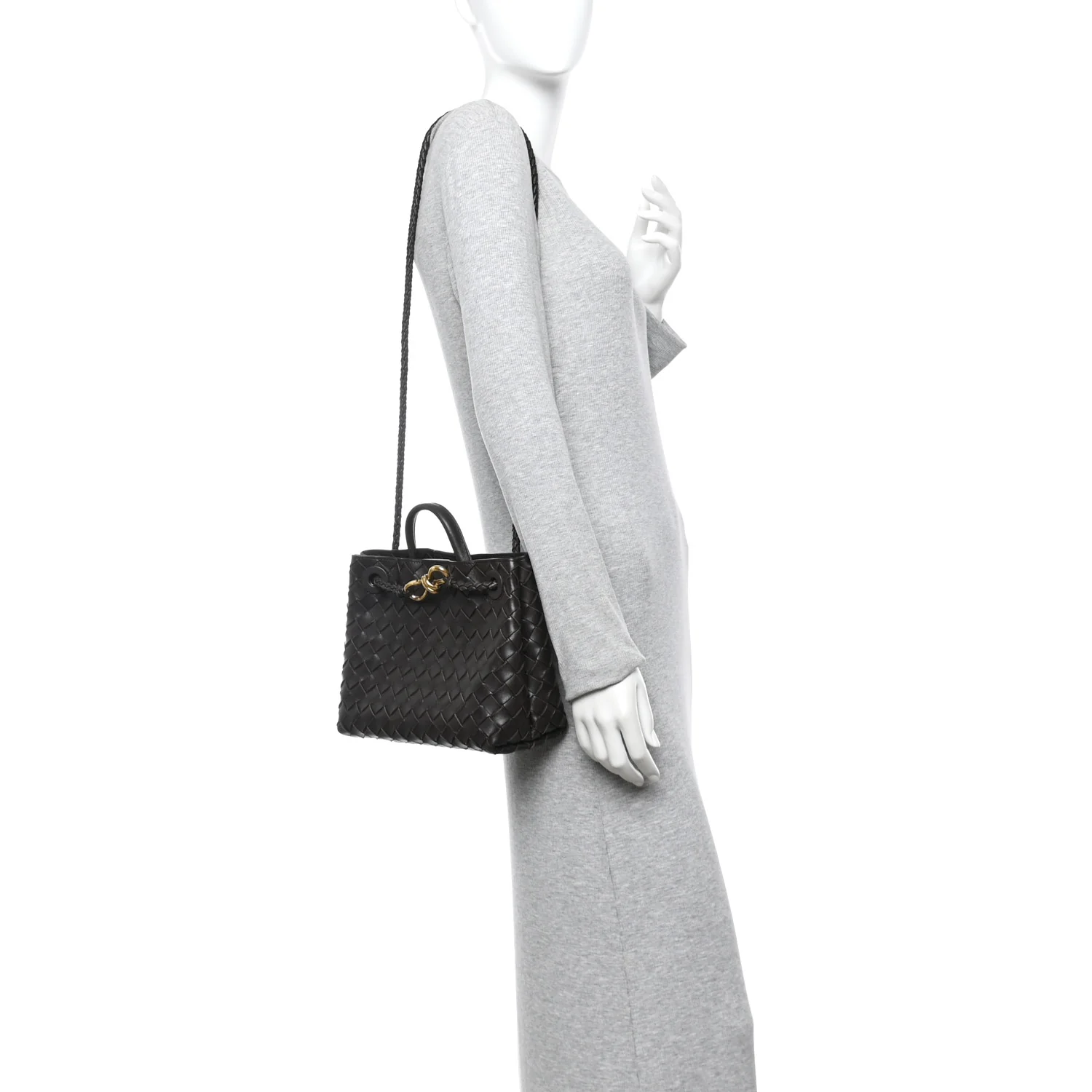 Nappa Intrecciato Small Andiamo Shoulder Bag Fondant - Image 2