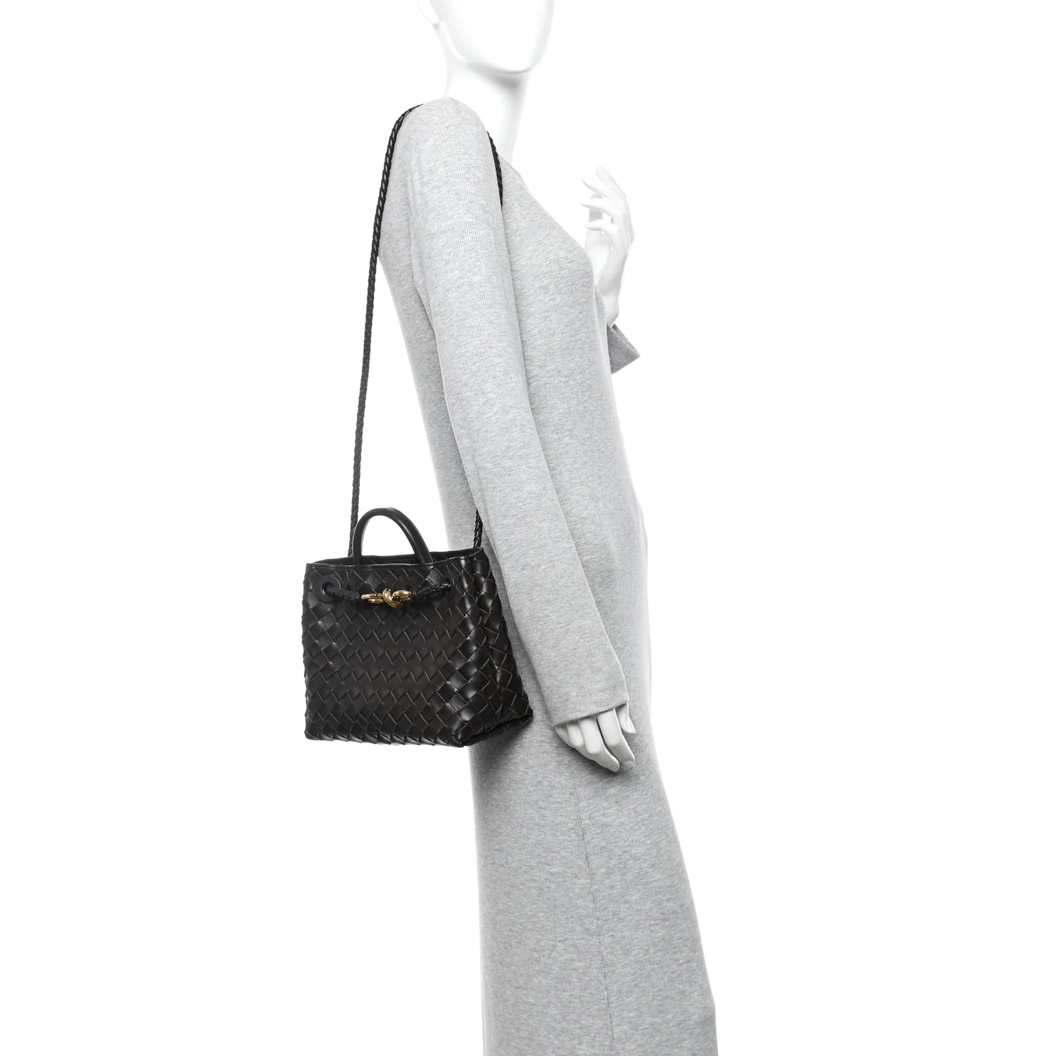 Nappa Intrecciato Small Andiamo Shoulder Bag Fondant - Image 2