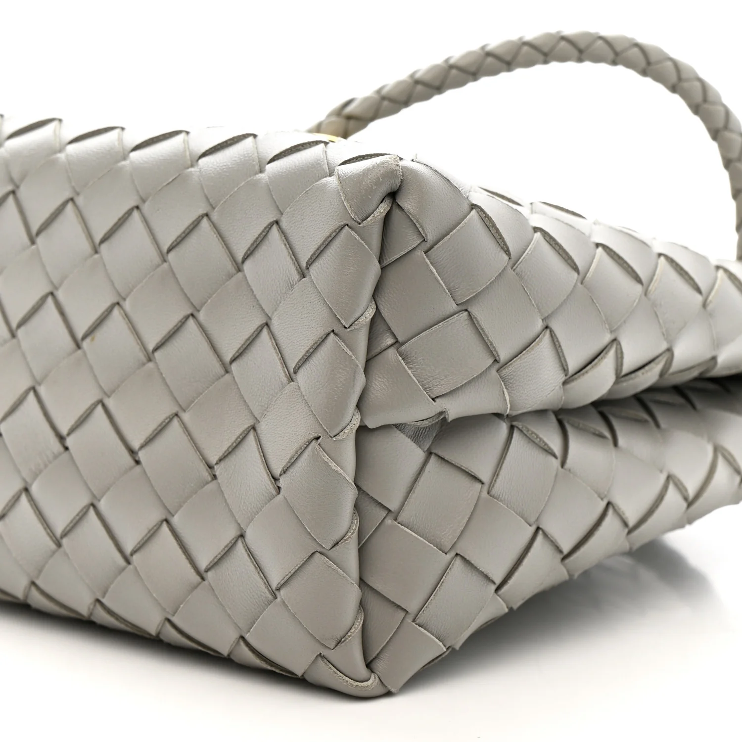 Nappa Intrecciato Small Andiamo Shoulder Bag Sterling - Image 9