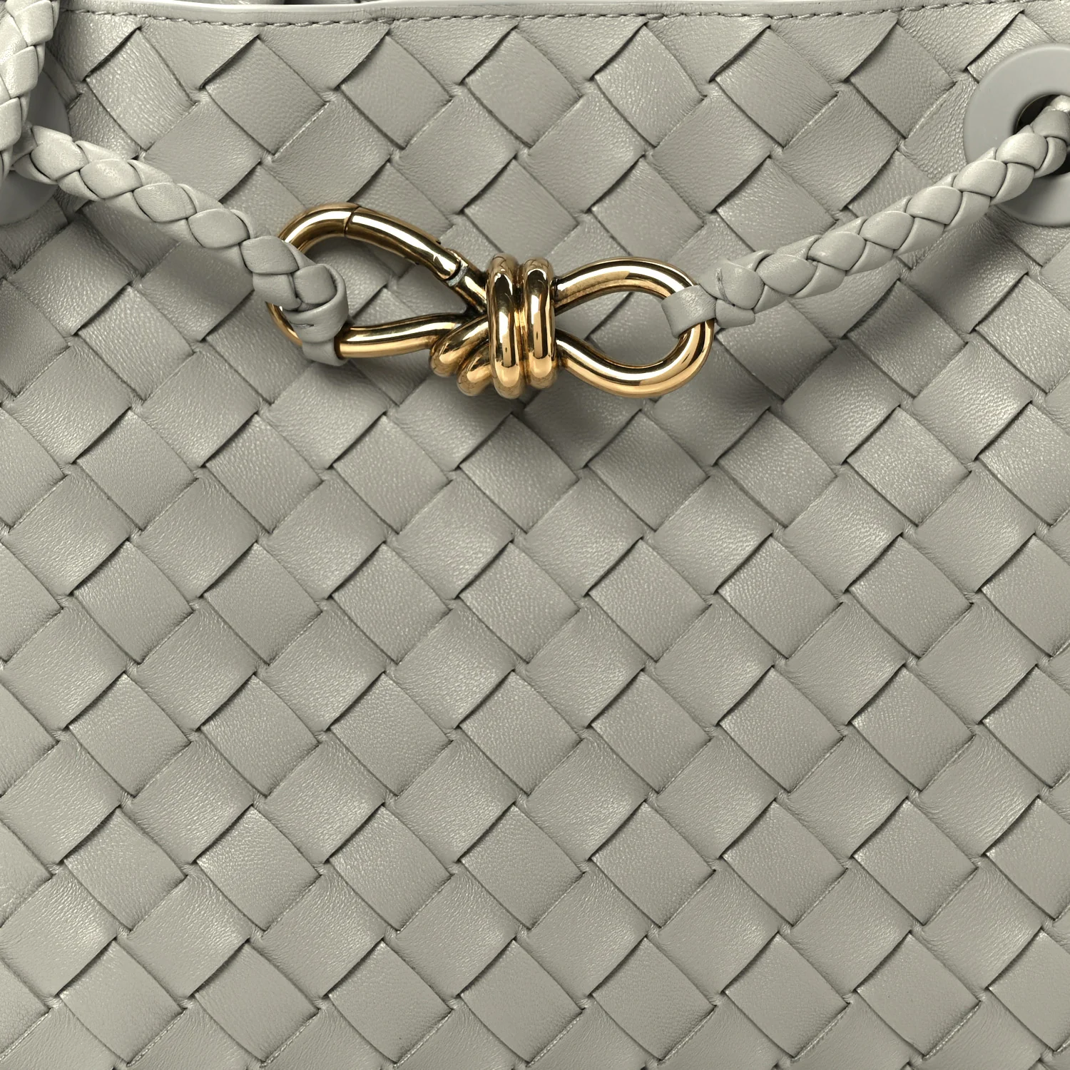 Nappa Intrecciato Small Andiamo Shoulder Bag Sterling - Image 8