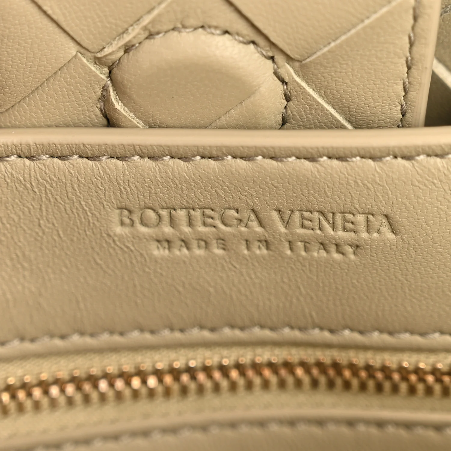 Nappa Intrecciato Small Andiamo Shoulder Bag Travertine - Image 6