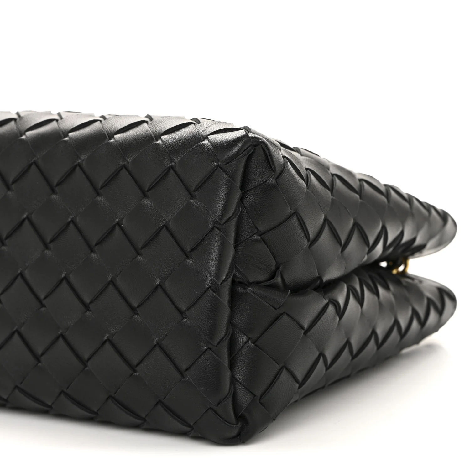 Nappa Intrecciato Small Andiamo With Chain Shoulder Bag Black - Image 9