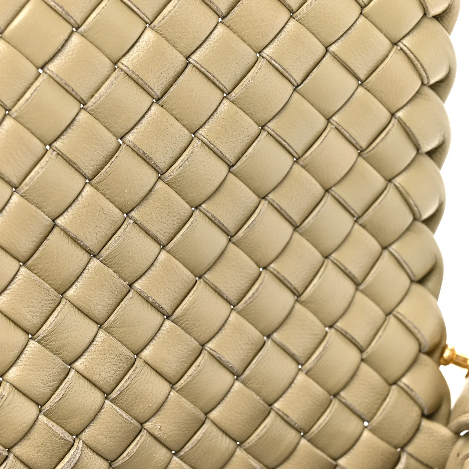 Nappa Intrecciato Small Cobble Shoulder Bag Camel - Image 11