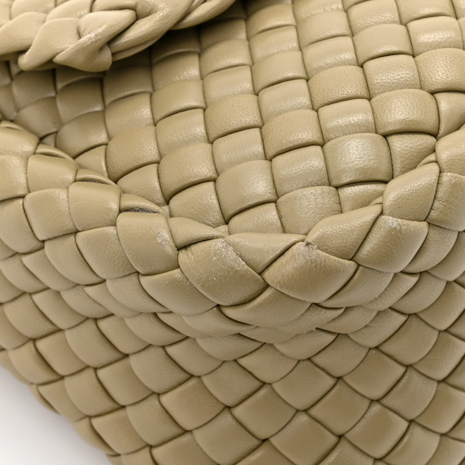 Nappa Intrecciato Small Cobble Shoulder Bag Camel - Image 12