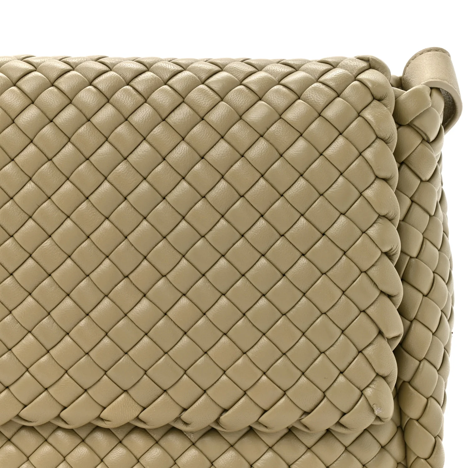 Nappa Intrecciato Small Cobble Shoulder Bag Camel - Image 7