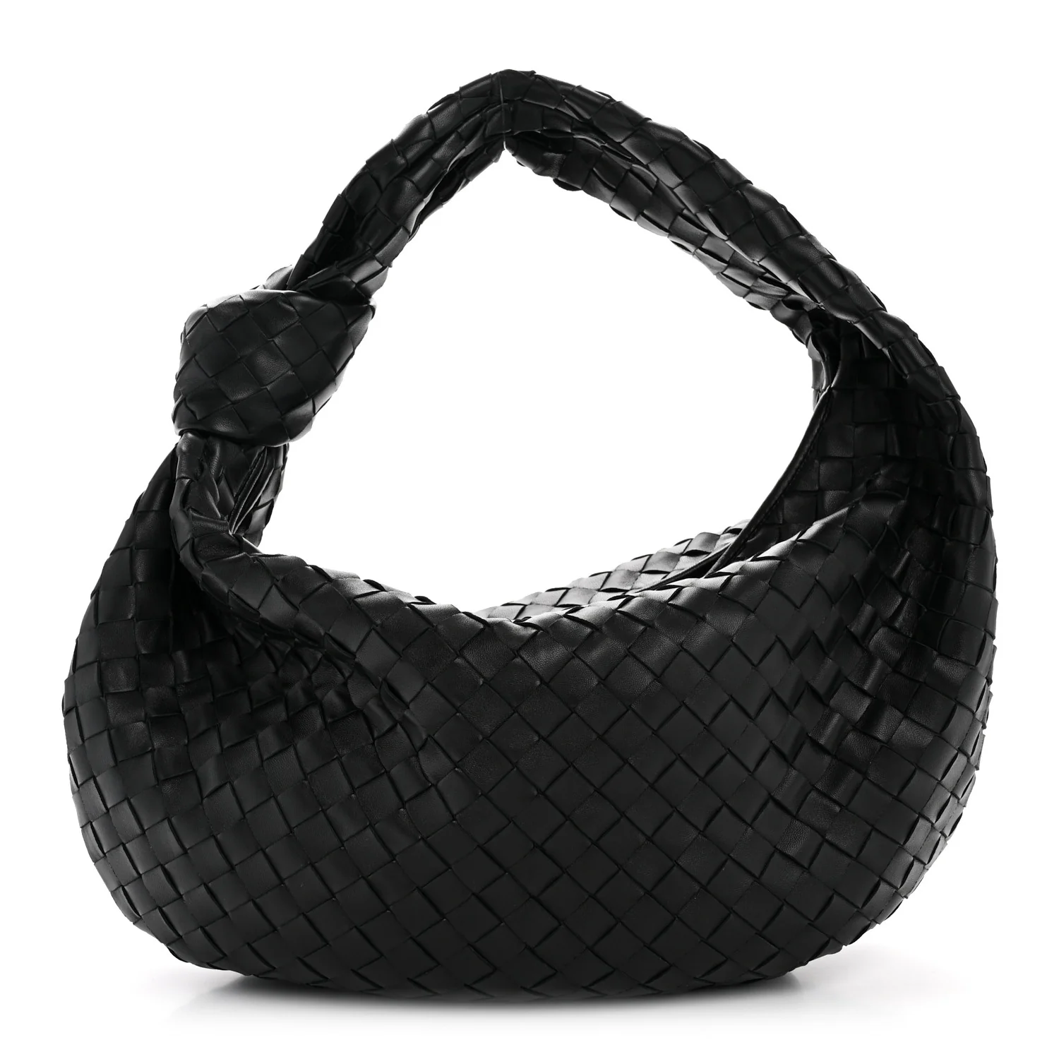Nappa Intrecciato Small Jodie Hobo Black