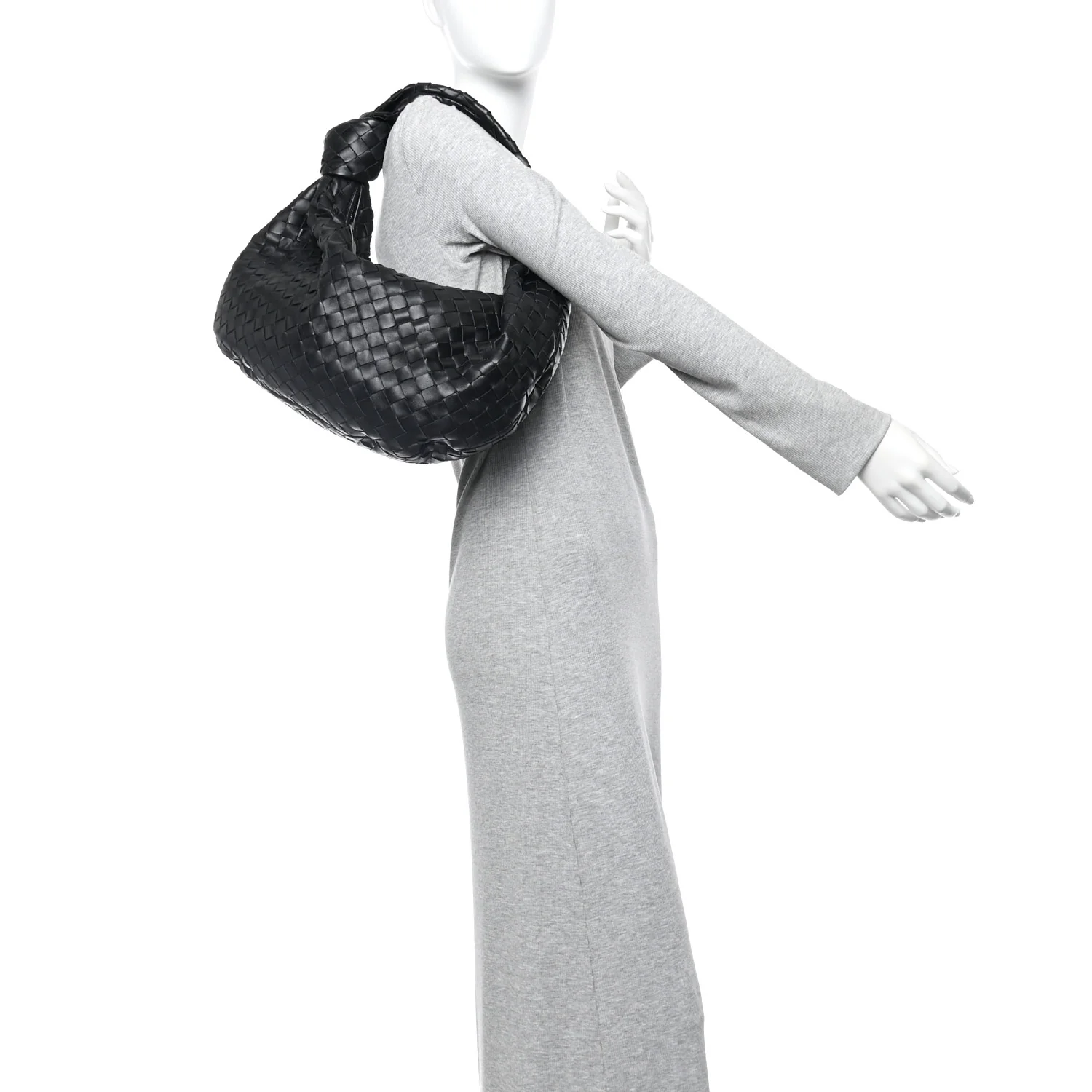 Nappa Intrecciato Small Jodie Hobo Black - Image 2