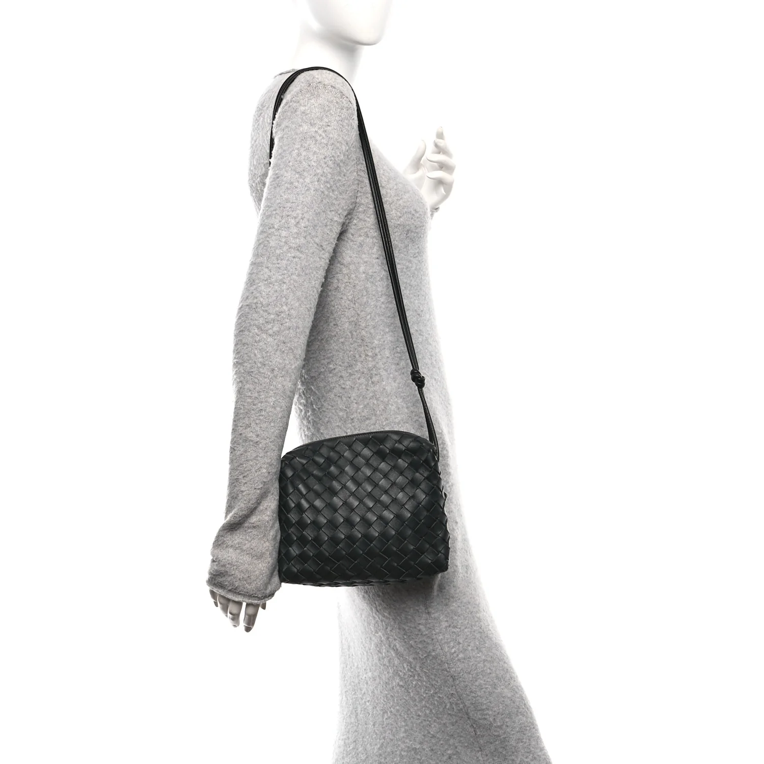 Nappa Intrecciato Small Loop Camera Bag Black - Image 2