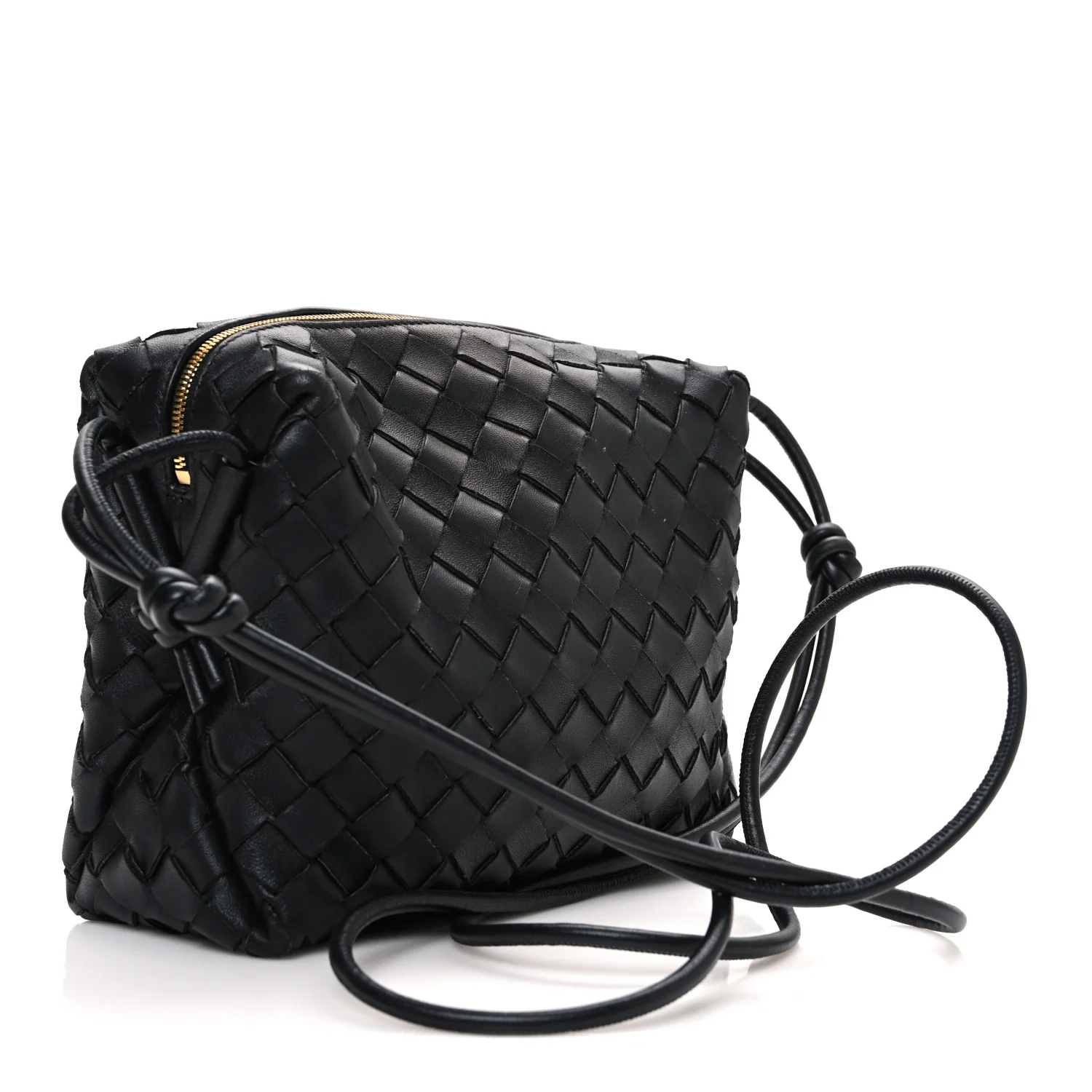 Nappa Intrecciato Small Loop Camera Bag Black - Image 3