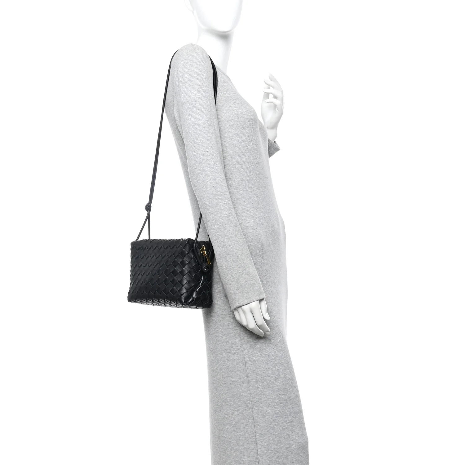 Nappa Intrecciato Small Loop Camera Bag Black - Image 2