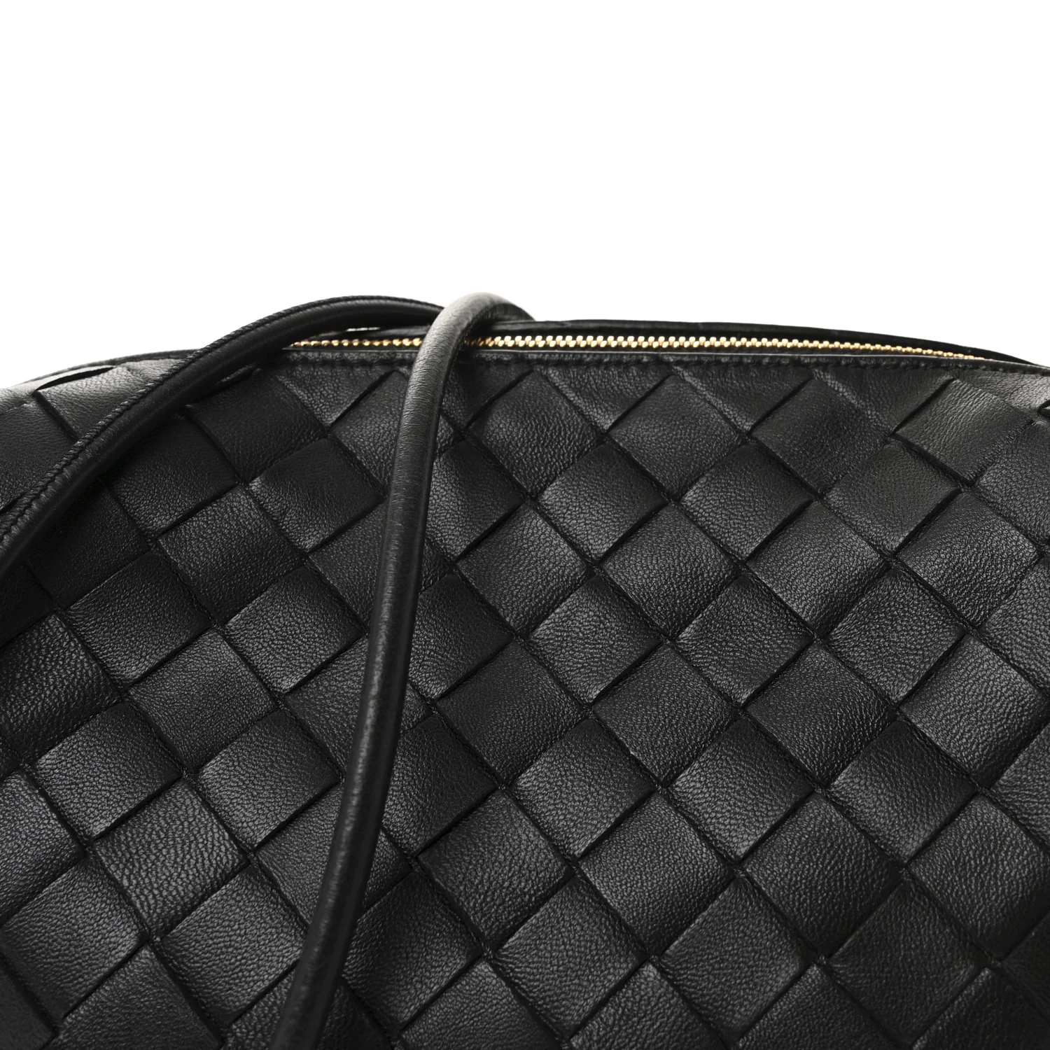 Nappa Intrecciato Small Loop Camera Bag Black - Image 7