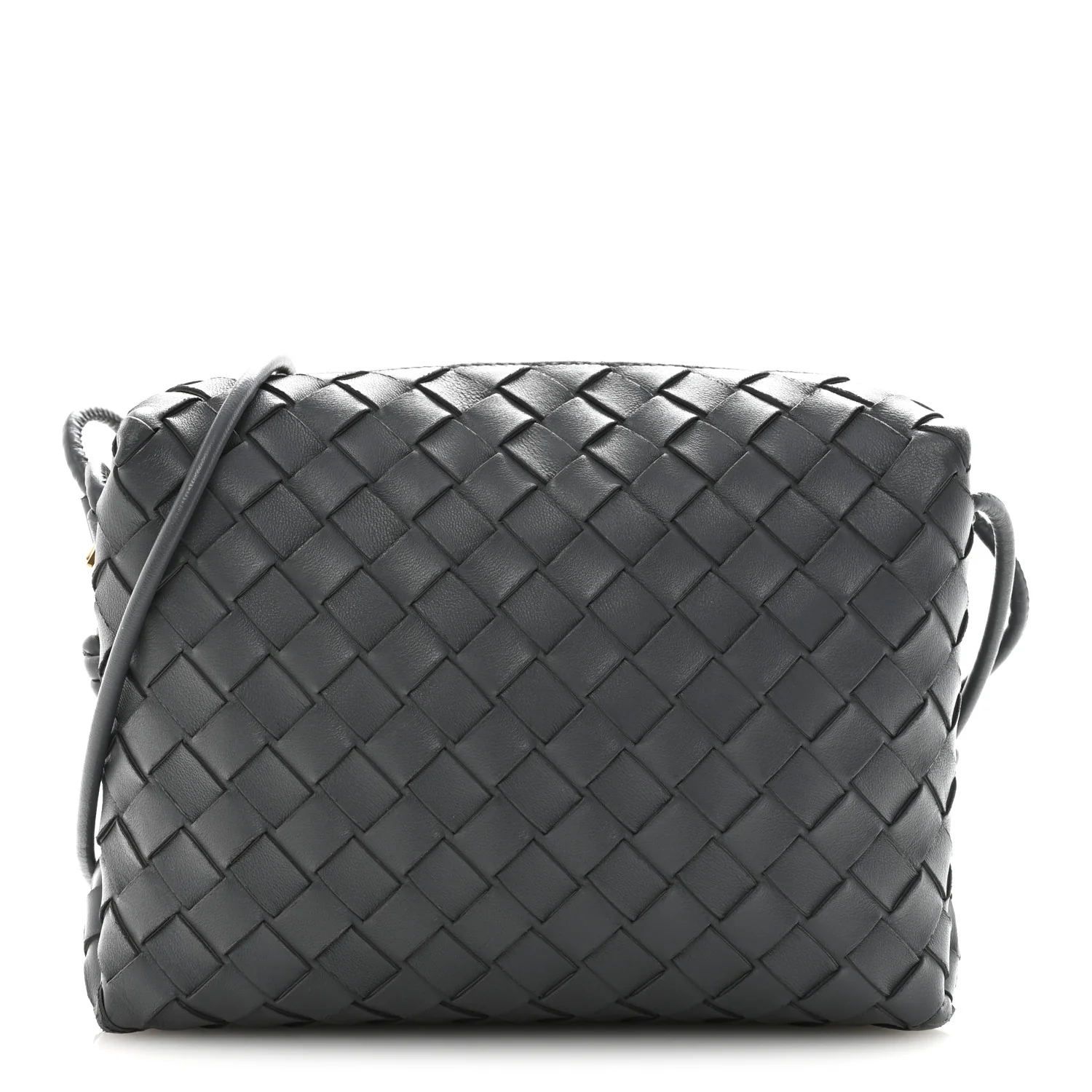 Nappa Intrecciato Small Loop Camera Bag Thunder