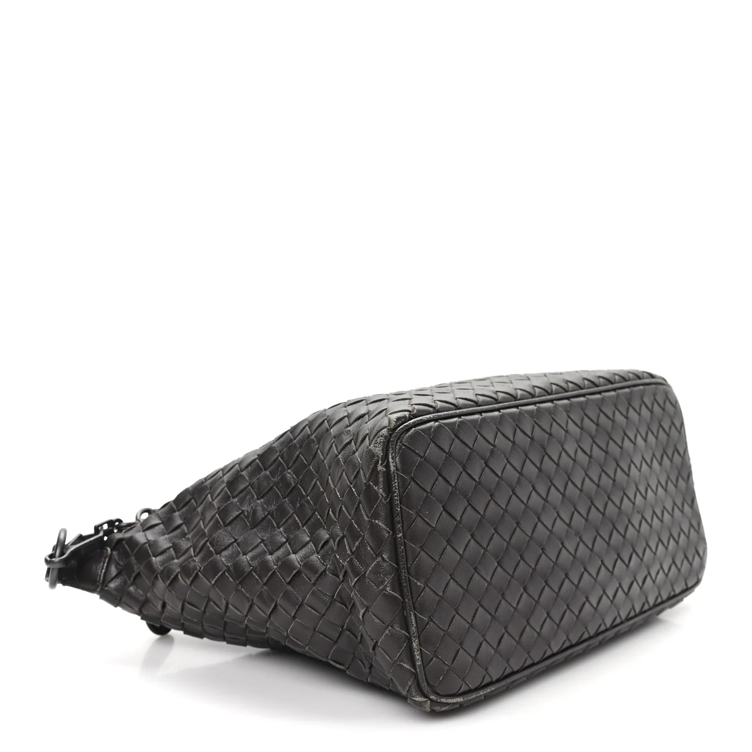 Nappa Intrecciato Small Shoulder Bag Ebano - Image 4