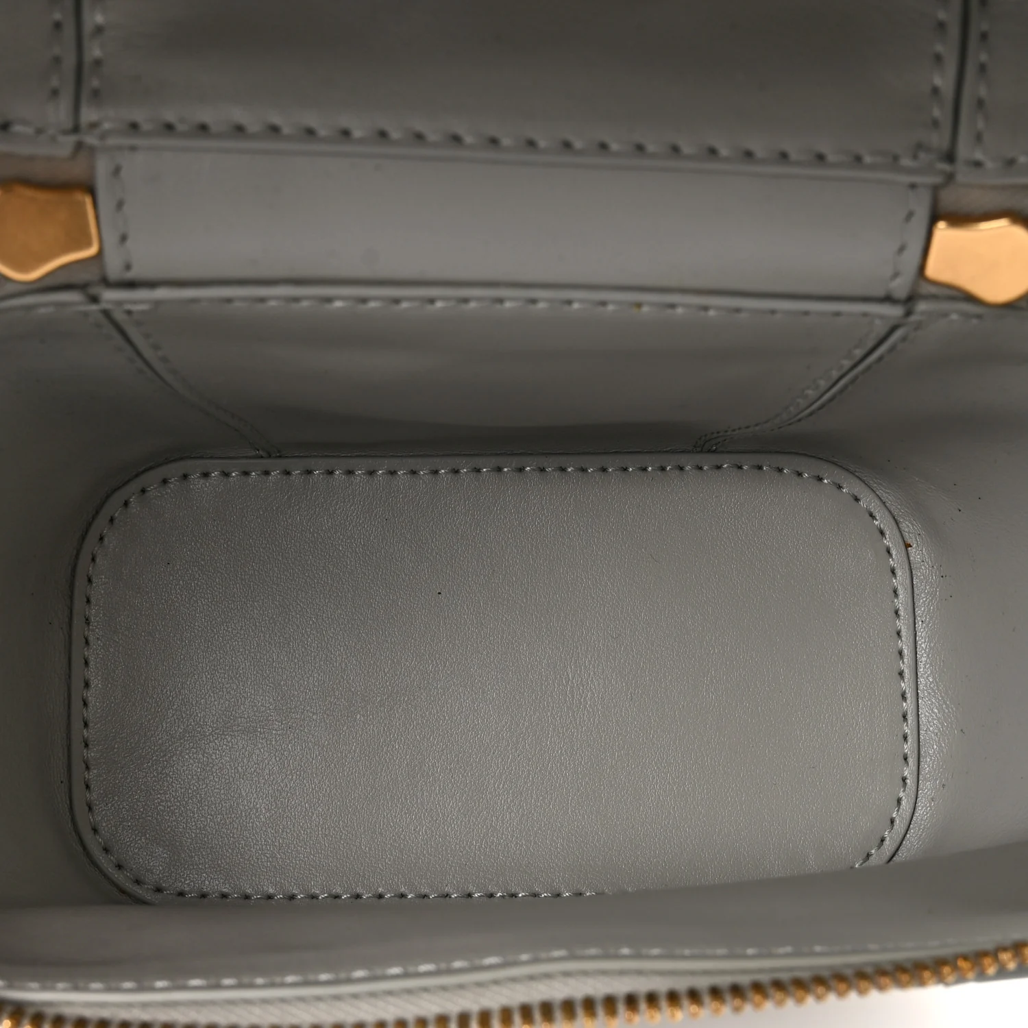 Nappa Intrecciato Small Vanity Case On Strap Agate Grey - Image 5