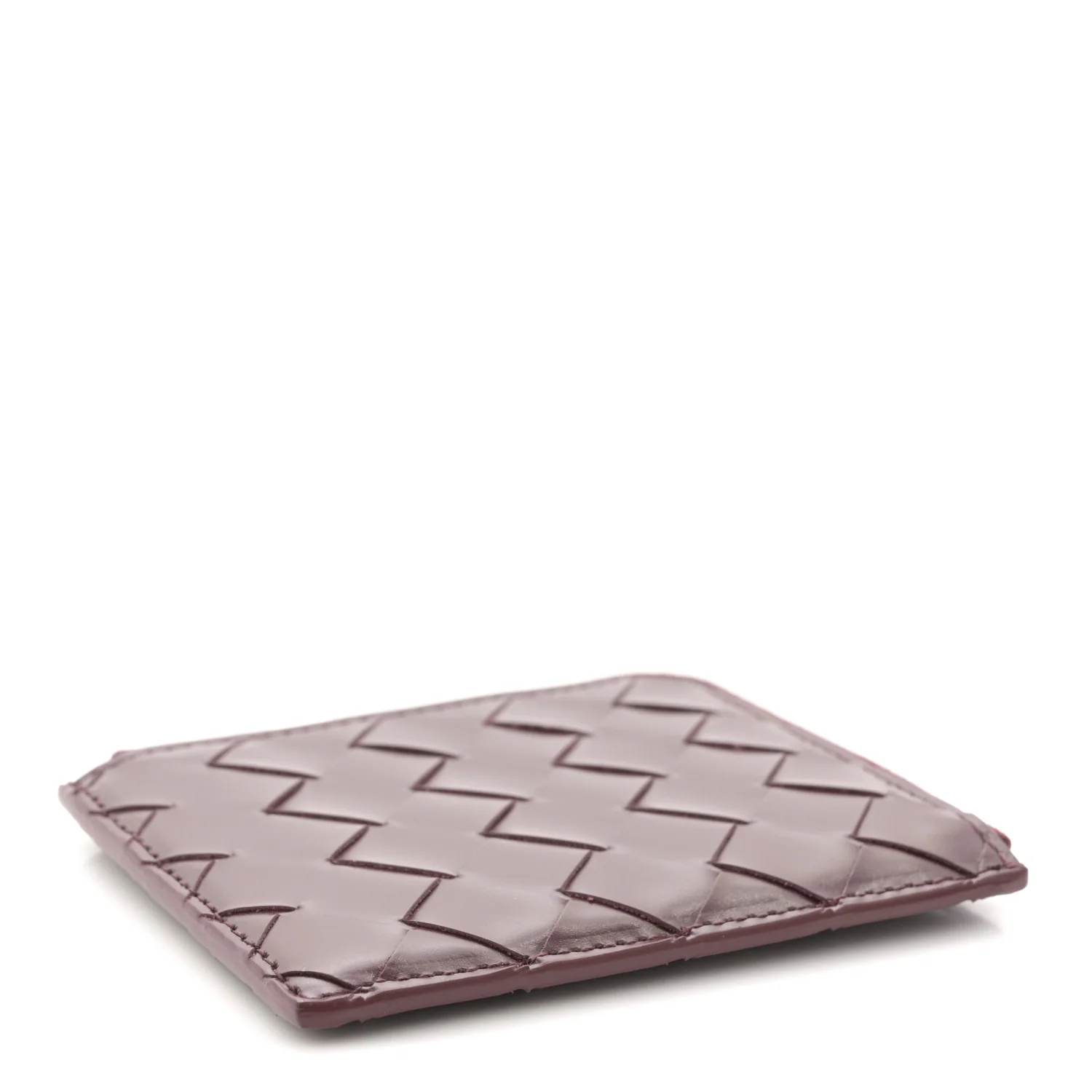 Nappa Intrecciato Square Zip Around Wallet Barolo - Image 4