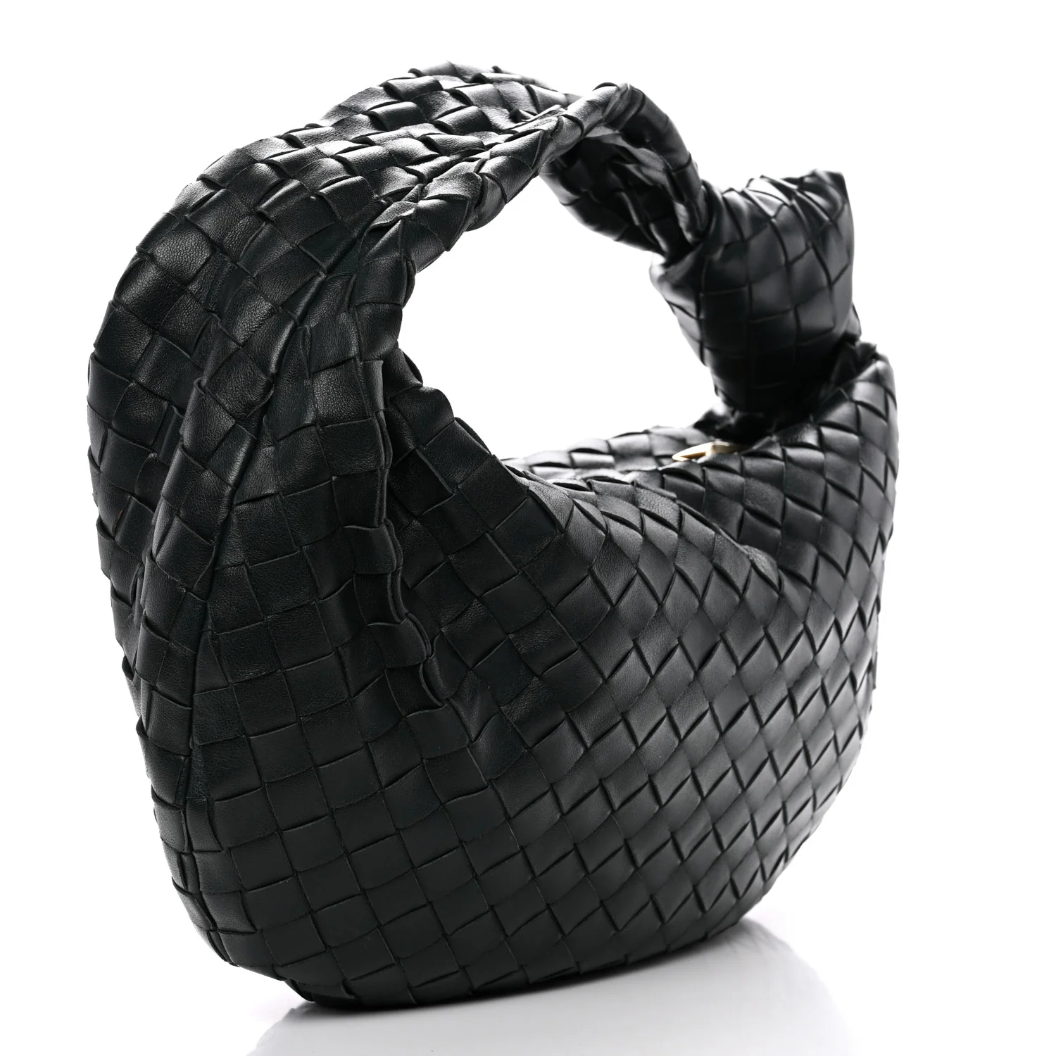 Nappa Intrecciato Teen Jodie Hobo Dark Moss - Image 3