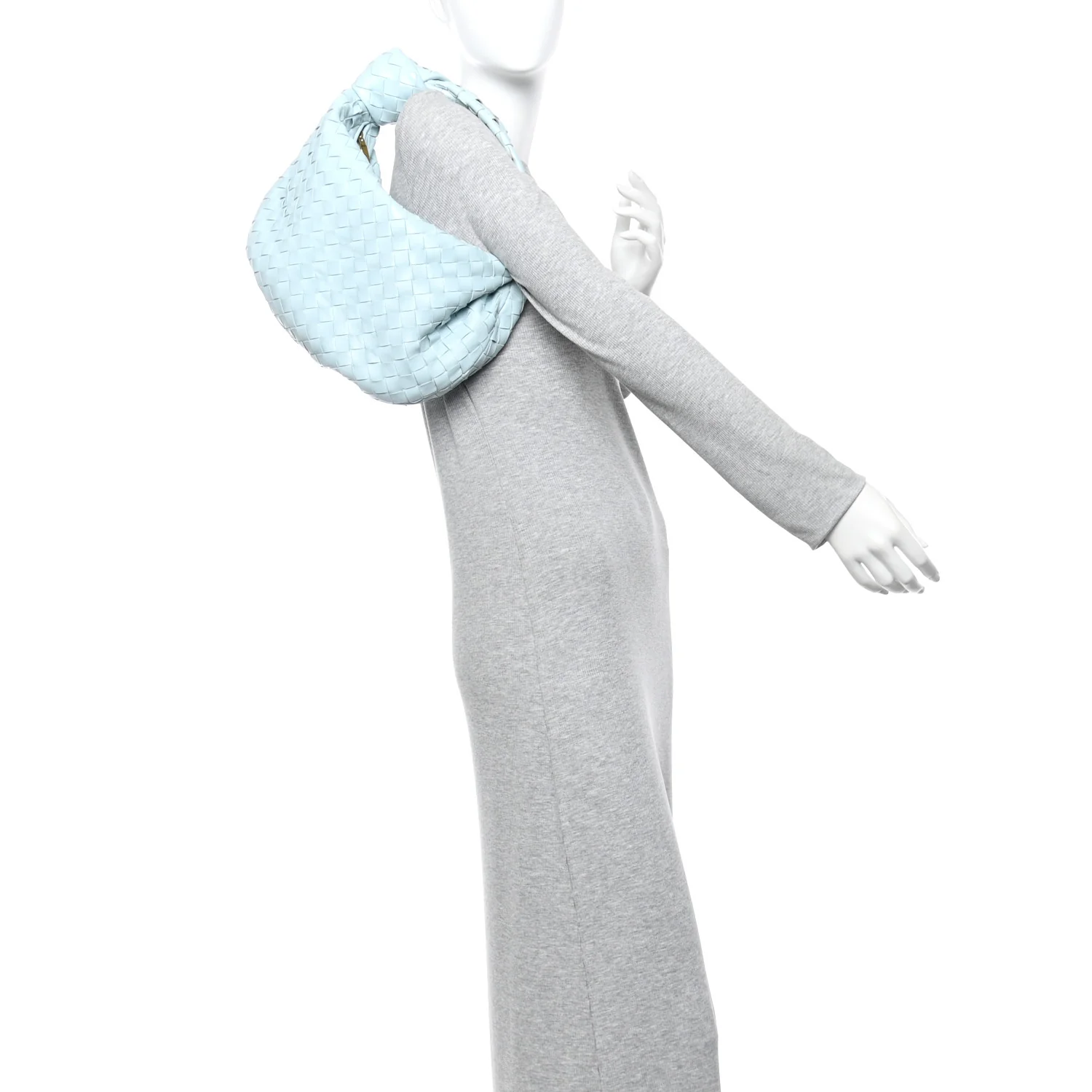 Nappa Intrecciato Teen Jodie Hobo Teal Washed - Image 2