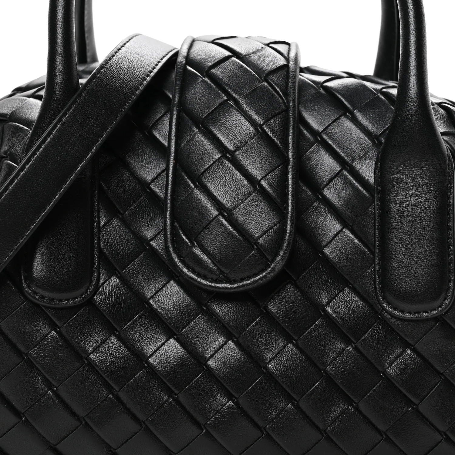 Nappa Intrecciato Teen The Lauren 1980 Bauletto Black - Image 8