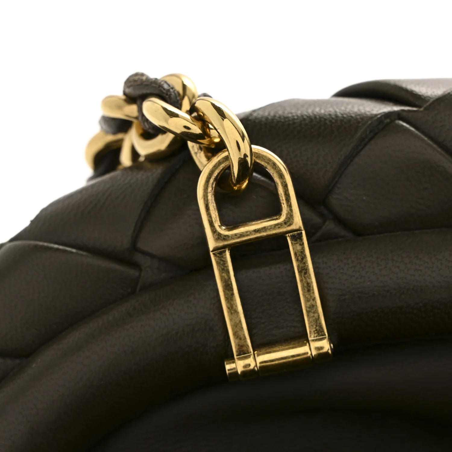 Nappa Intrecciato Teen The Lauren 1980 Clutch With Chain Khaki - Image 11