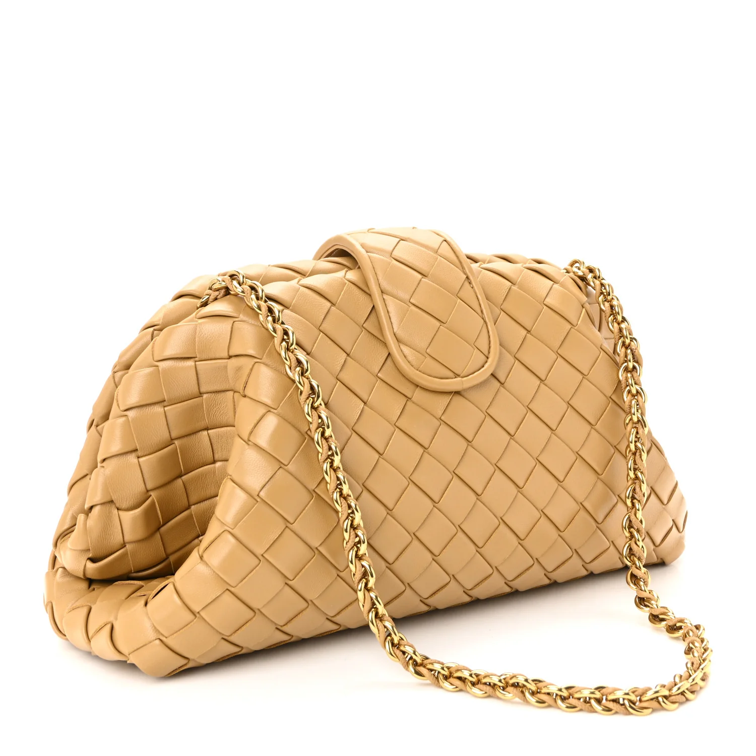Nappa Intrecciato Teen The Lauren 1980 Clutch With Chain Praline - Image 3