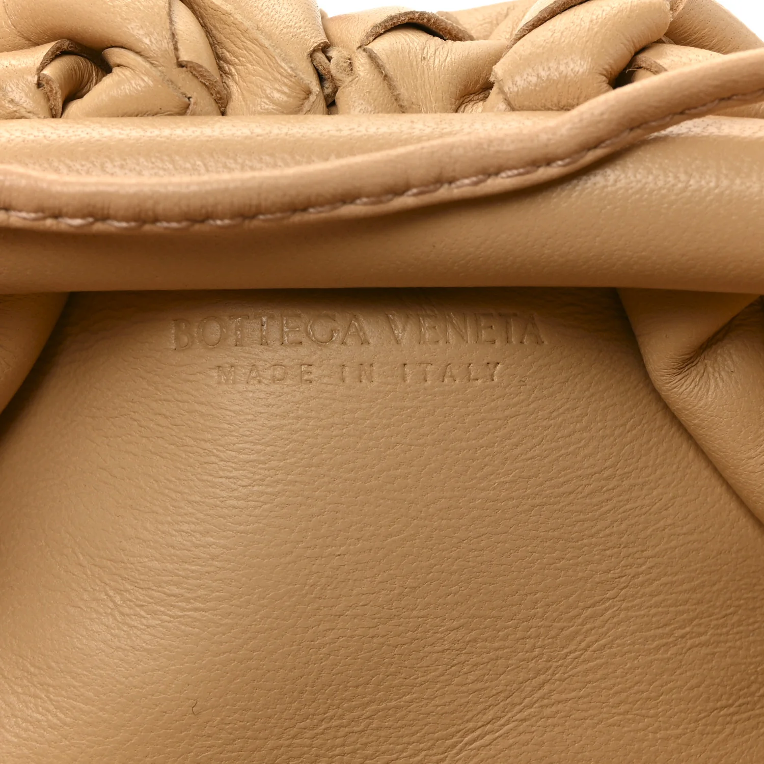 Nappa Intrecciato The Mini Pouch Almond - Image 6