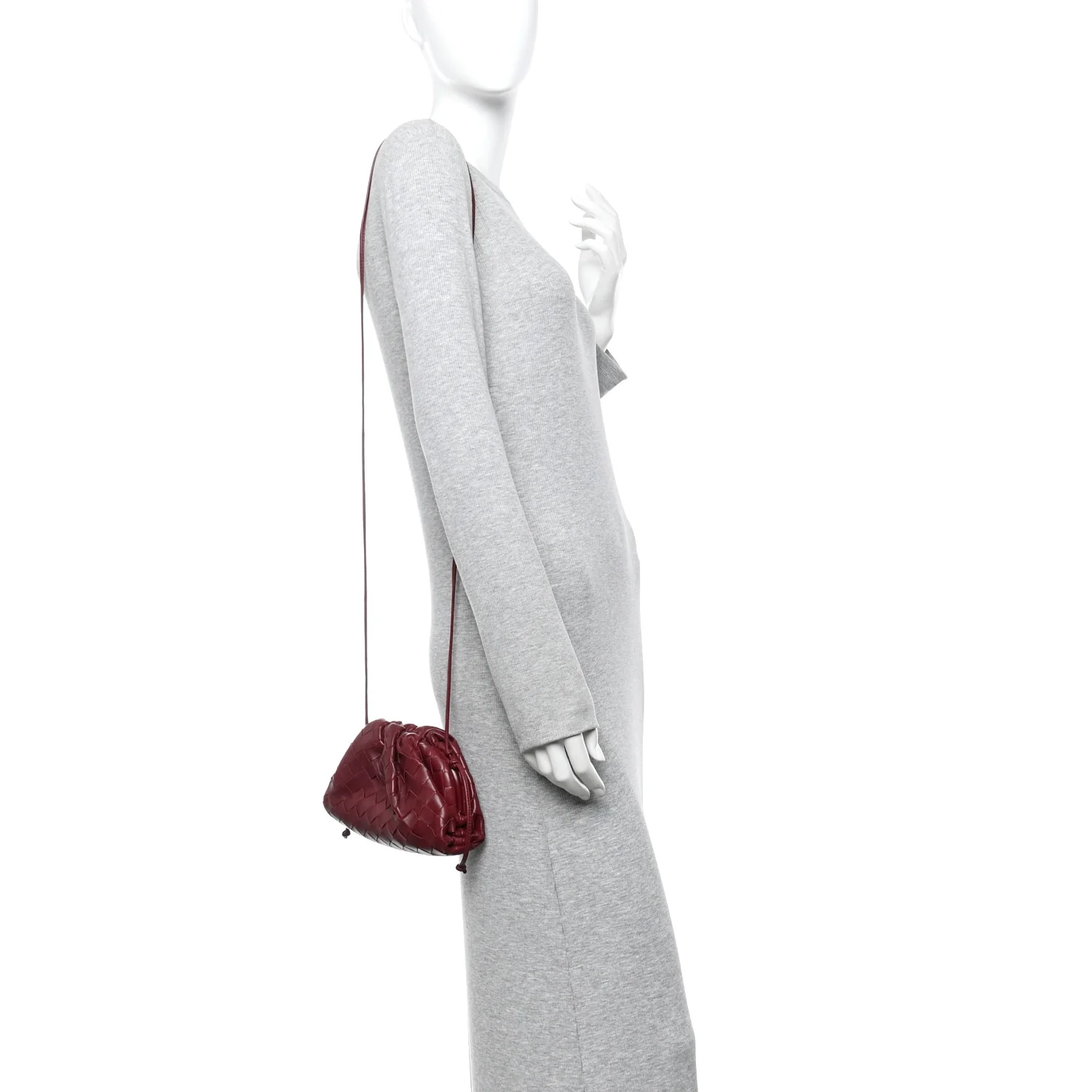 Nappa Intrecciato The Mini Pouch Bordeaux - Image 2