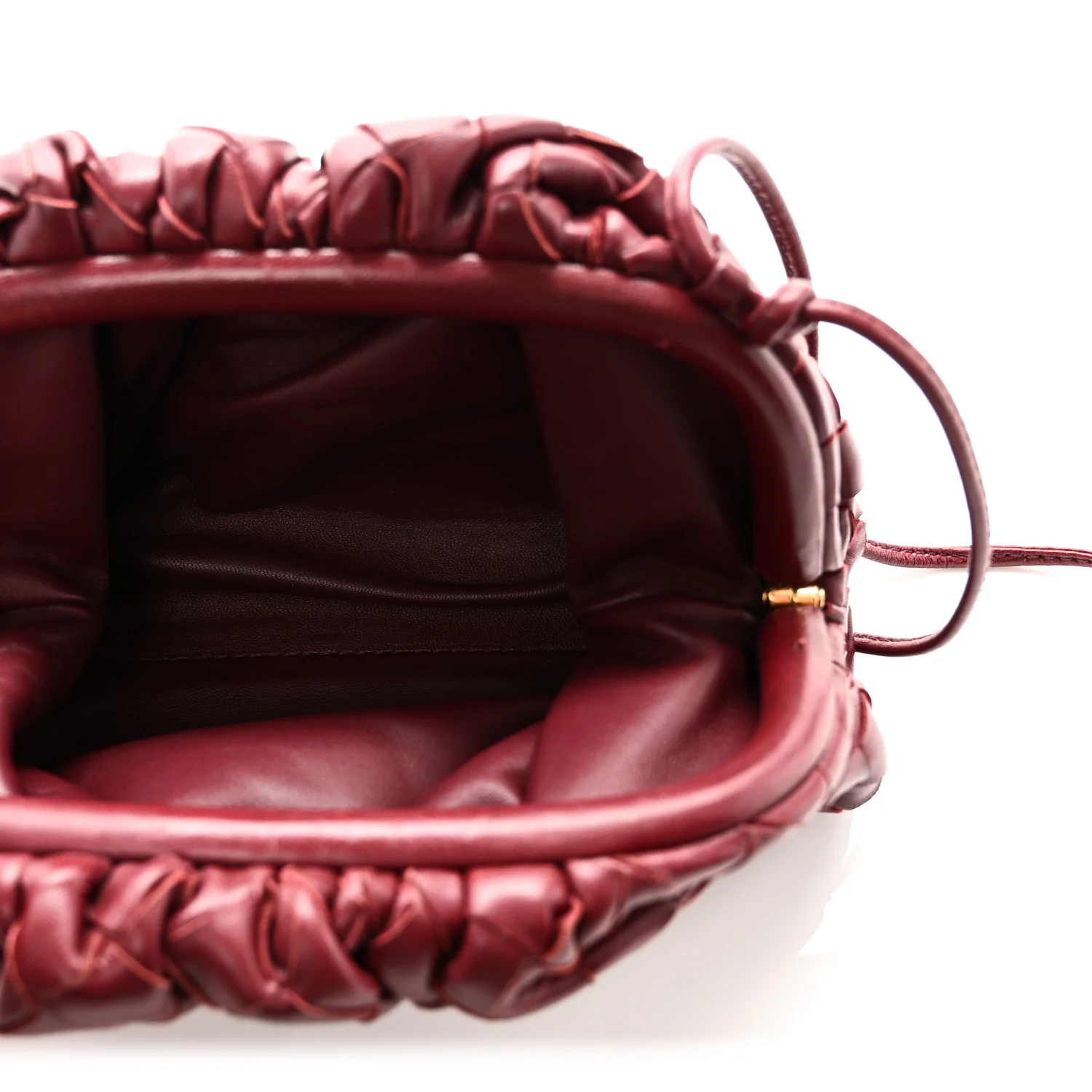 Nappa Intrecciato The Mini Pouch Bordeaux - Image 5