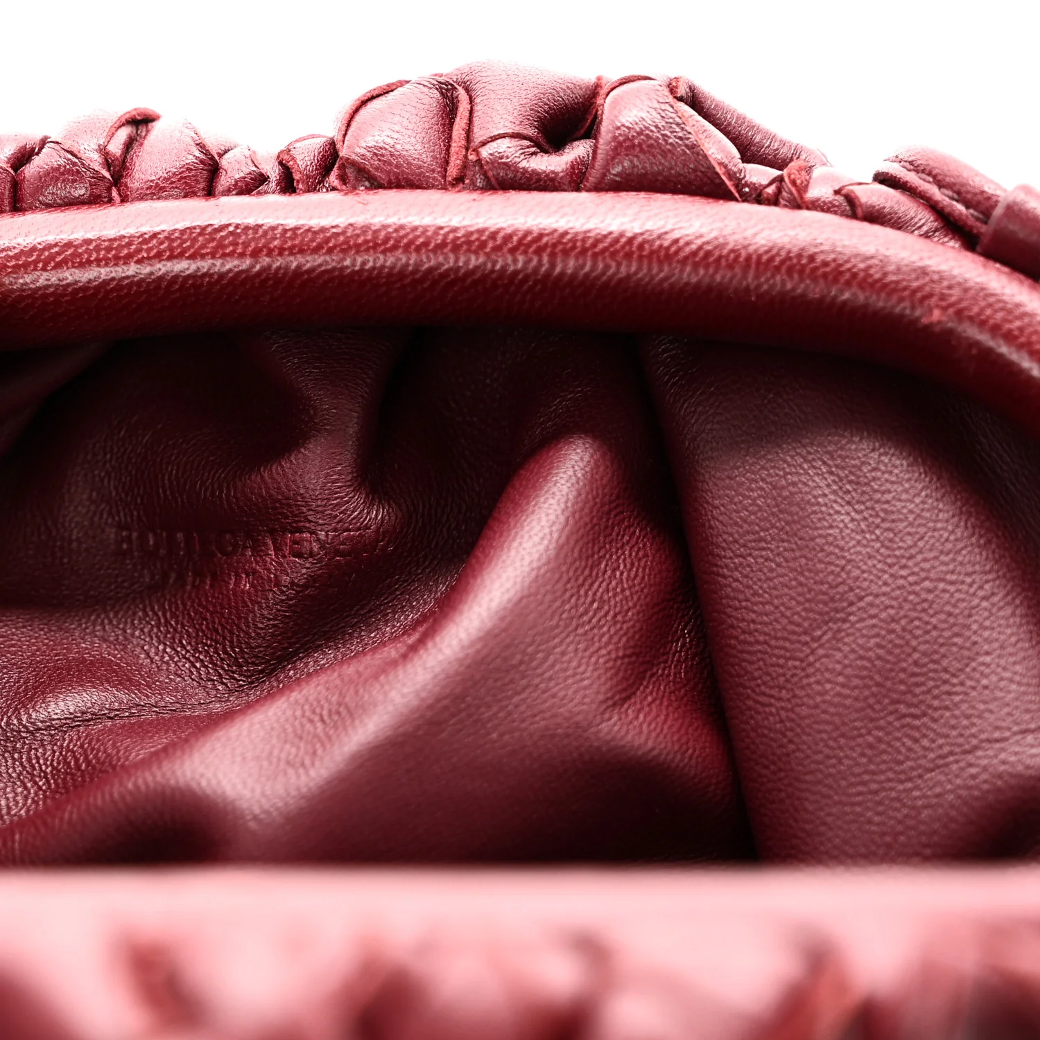 Nappa Intrecciato The Mini Pouch Bordeaux - Image 6