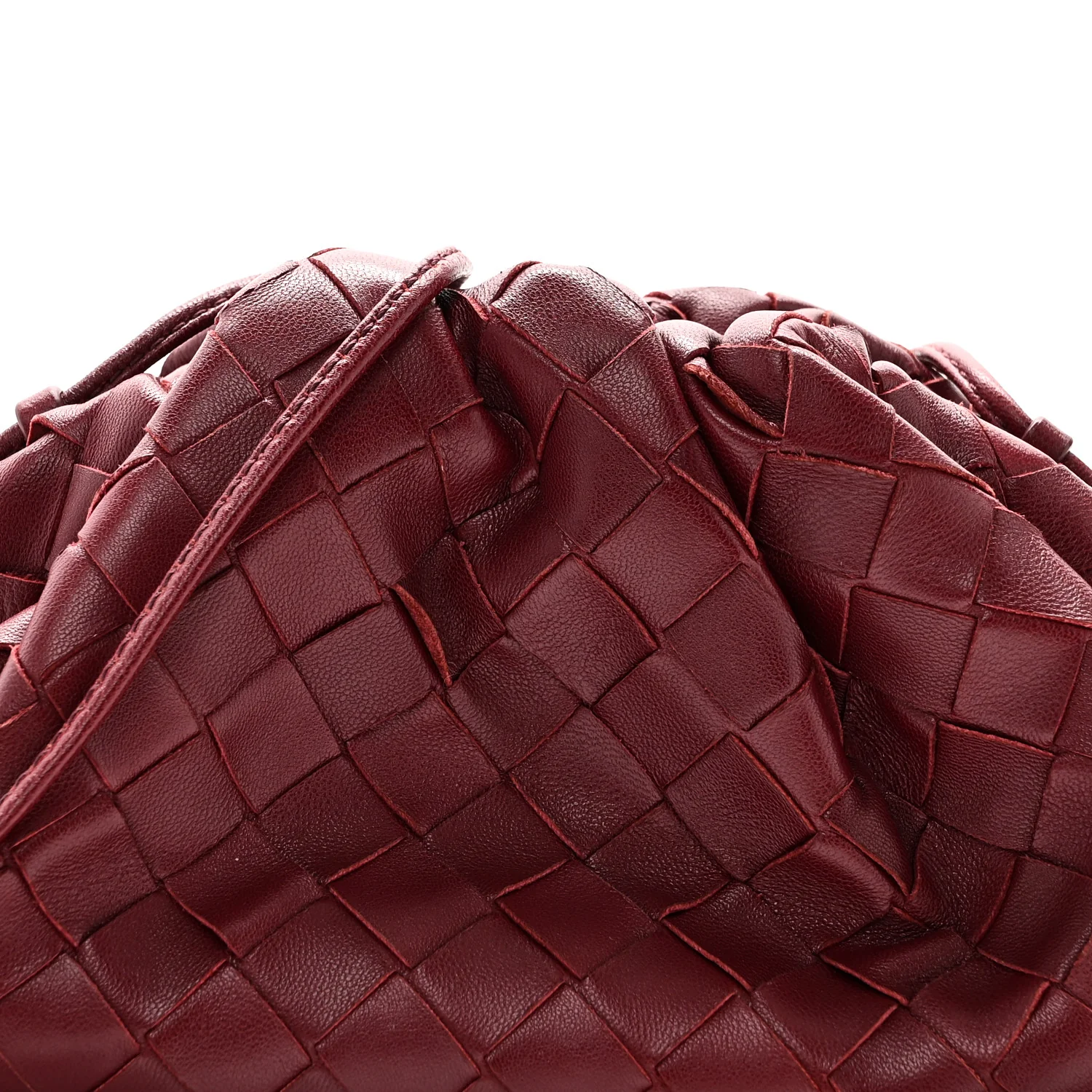 Nappa Intrecciato The Mini Pouch Bordeaux - Image 7