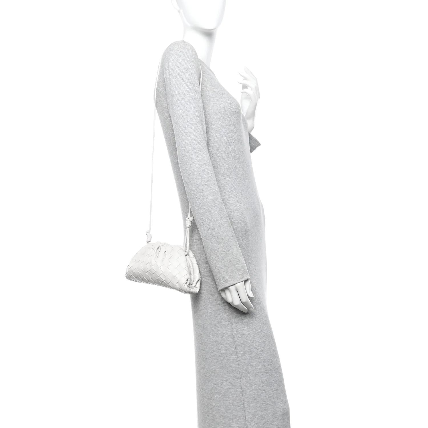 Nappa Intrecciato The Mini Pouch Chalk - Image 2