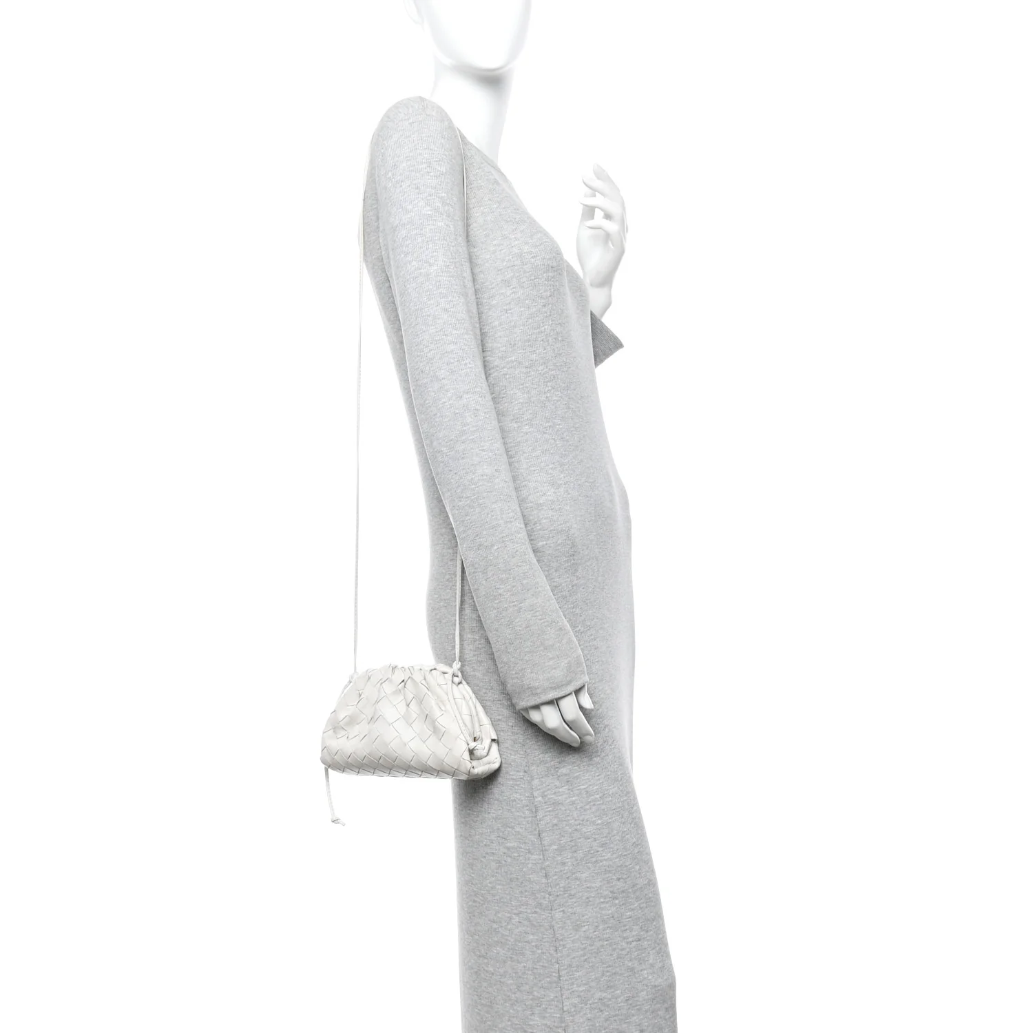 Nappa Intrecciato The Mini Pouch Chalk - Image 2