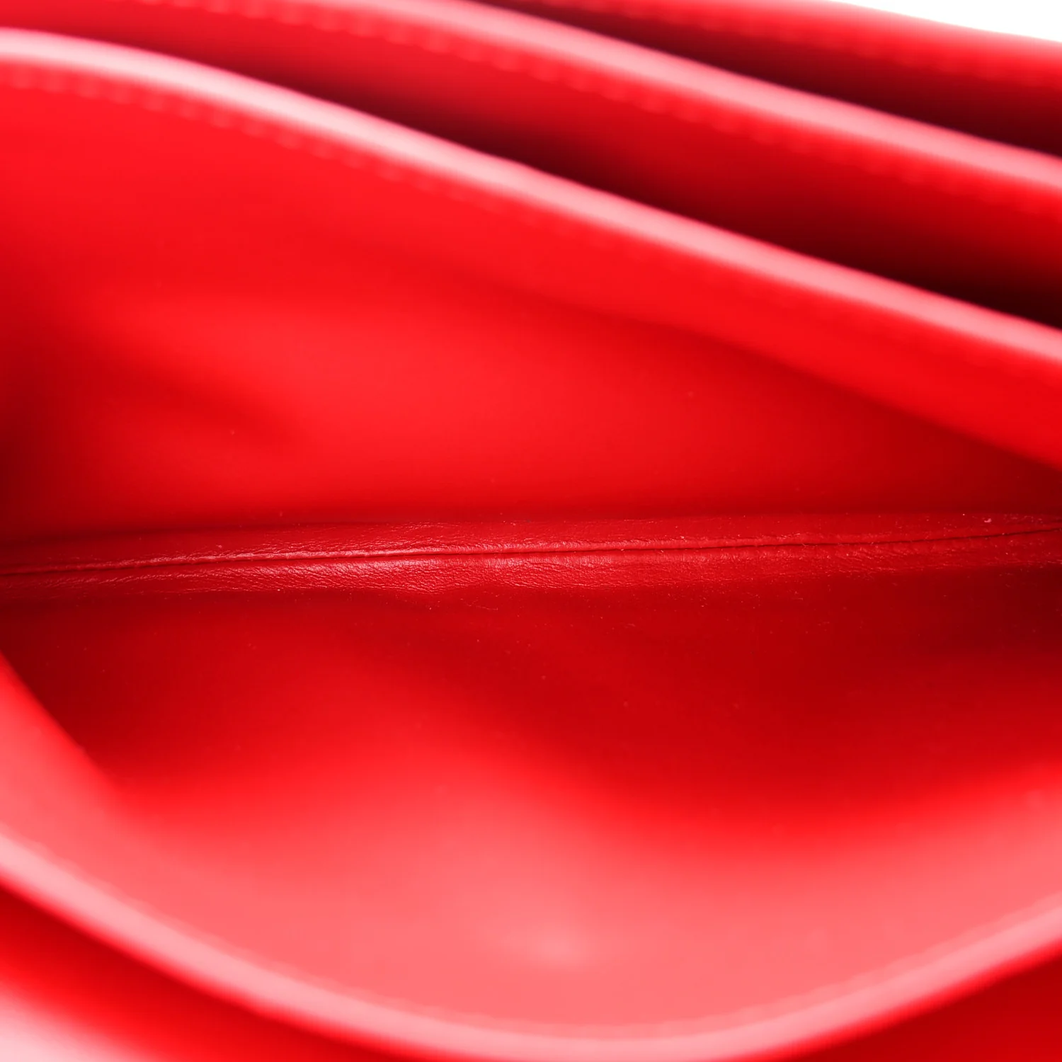Nappa Intrecciato Trio Pouch On Strap Red - Image 5