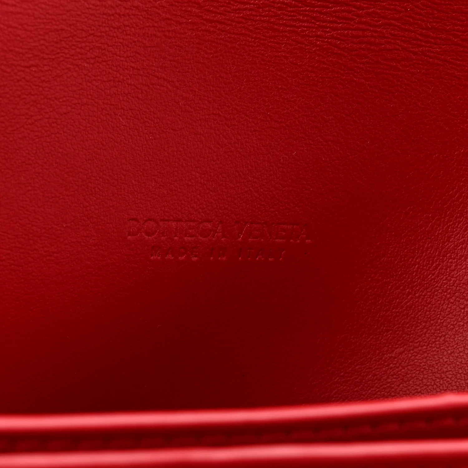 Nappa Intrecciato Trio Pouch On Strap Red - Image 6