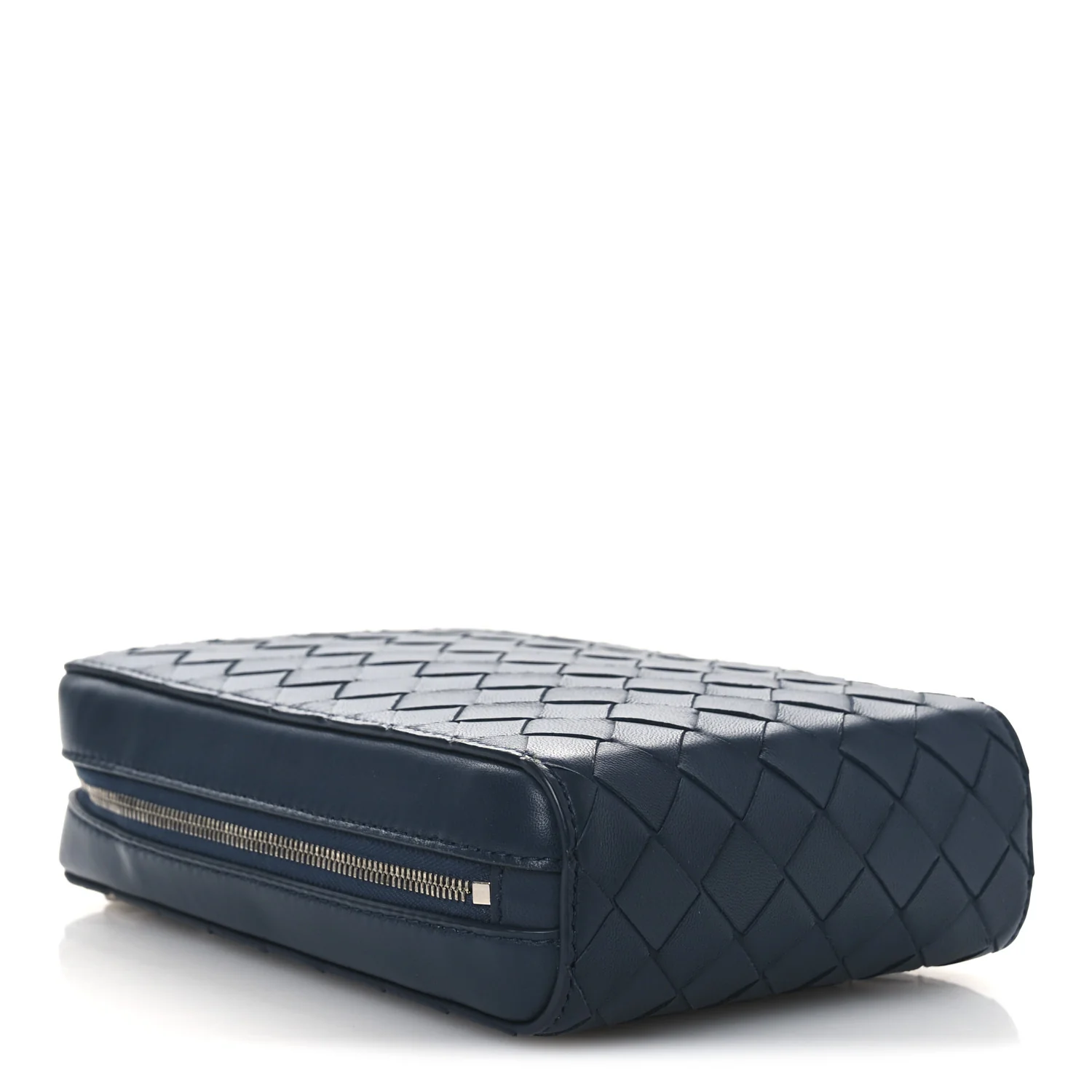 Nappa Intrecciato Vertical Shoulder Bag Blue - Image 4