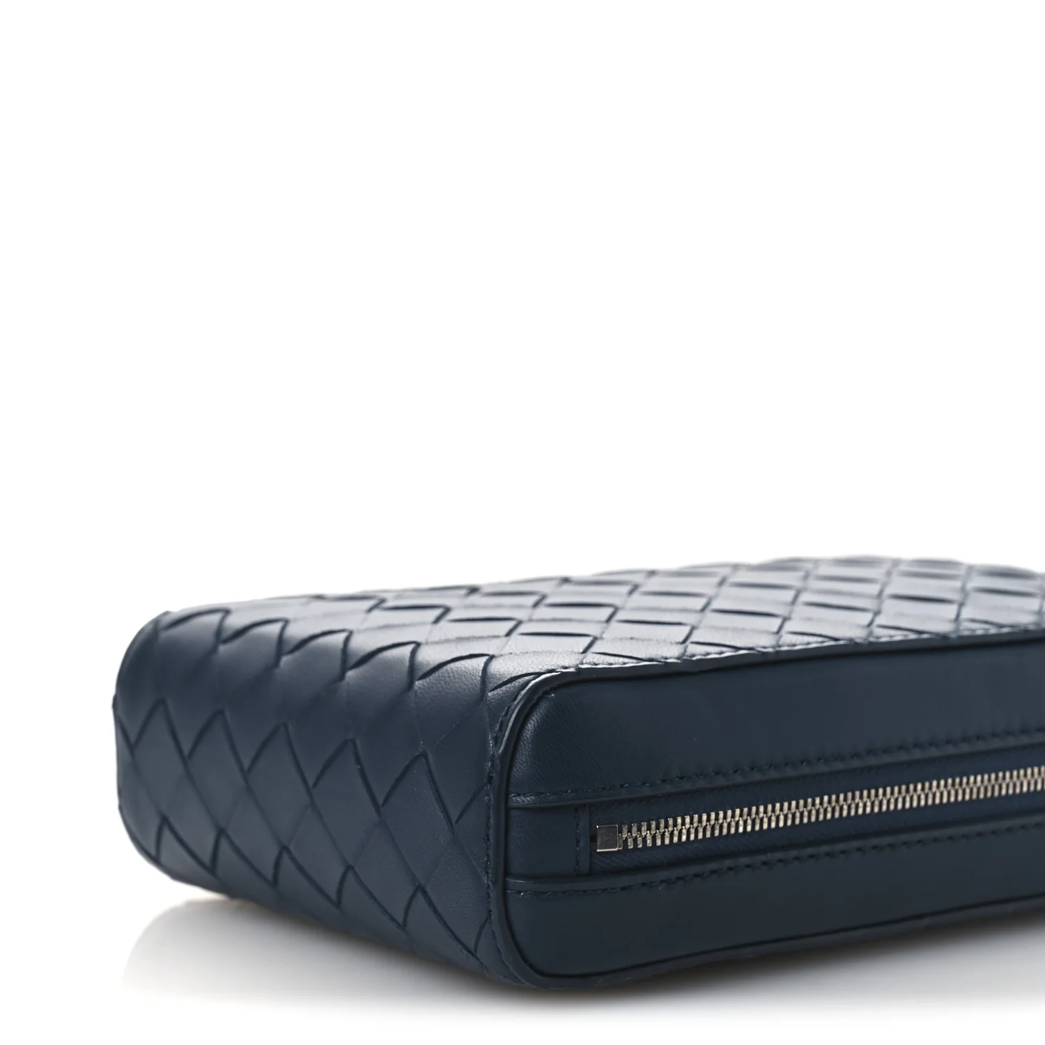Nappa Intrecciato Vertical Shoulder Bag Blue - Image 9