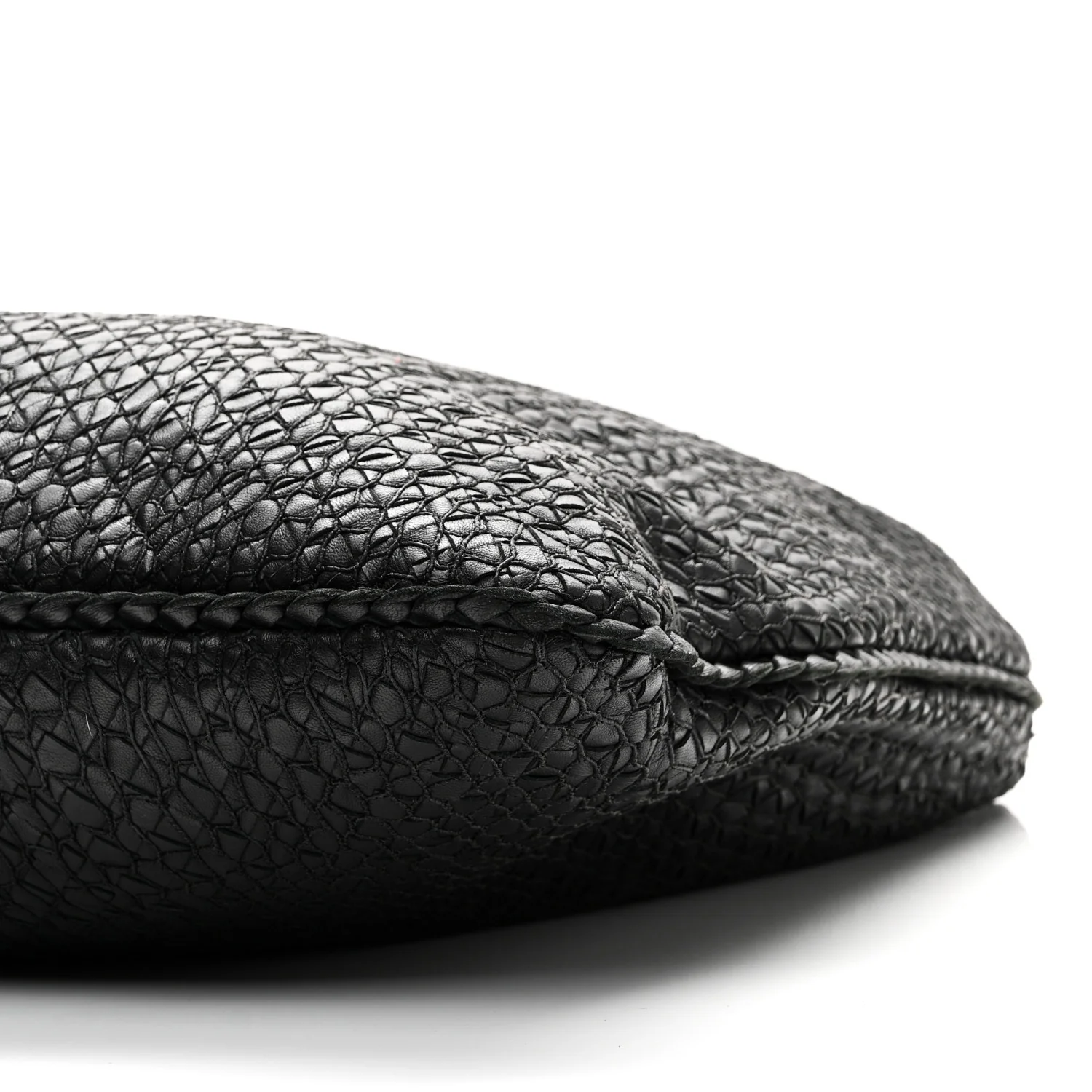 Nappa Intrecciato Weave Maxi Veneta Hobo Black - Image 10