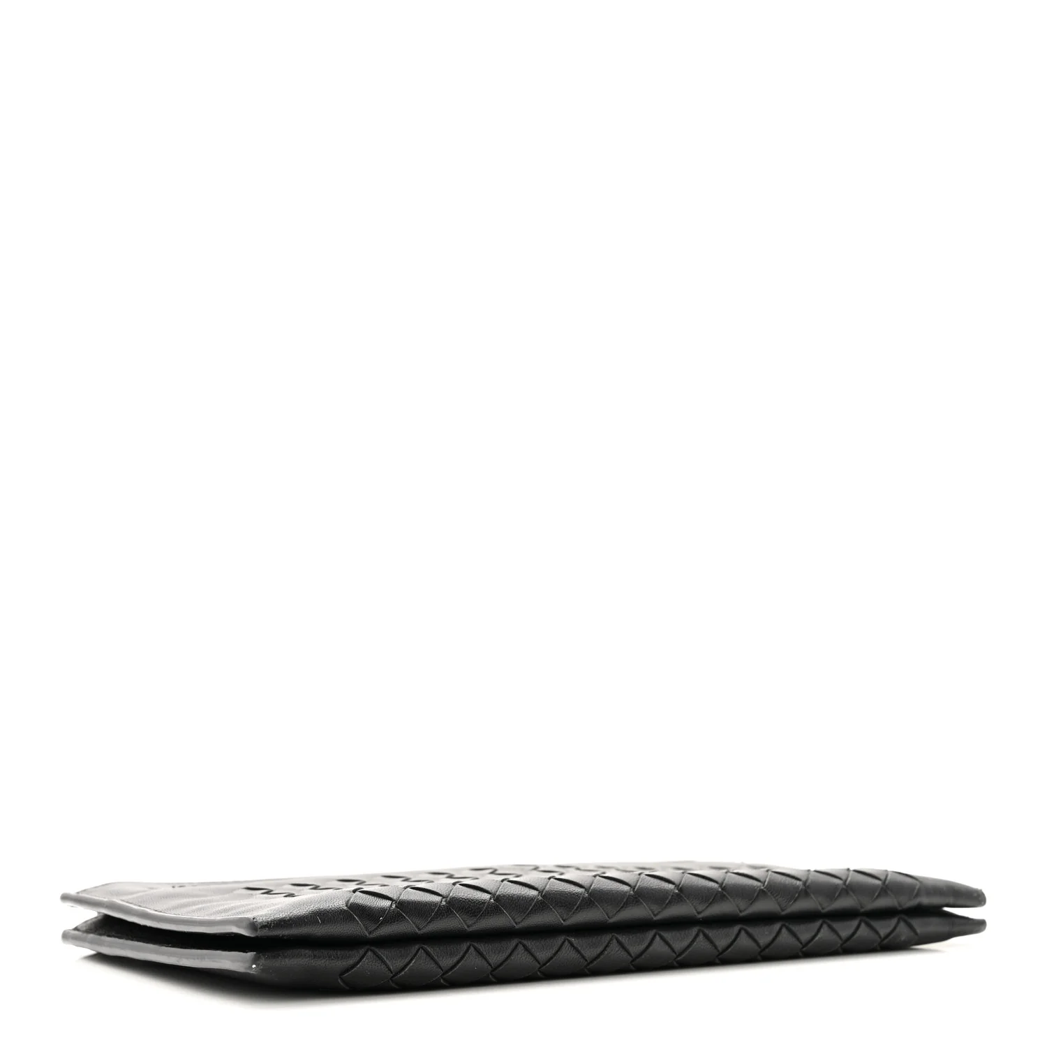 Nappa Intrecciato Wristlet Zip Wallet Black - Image 4