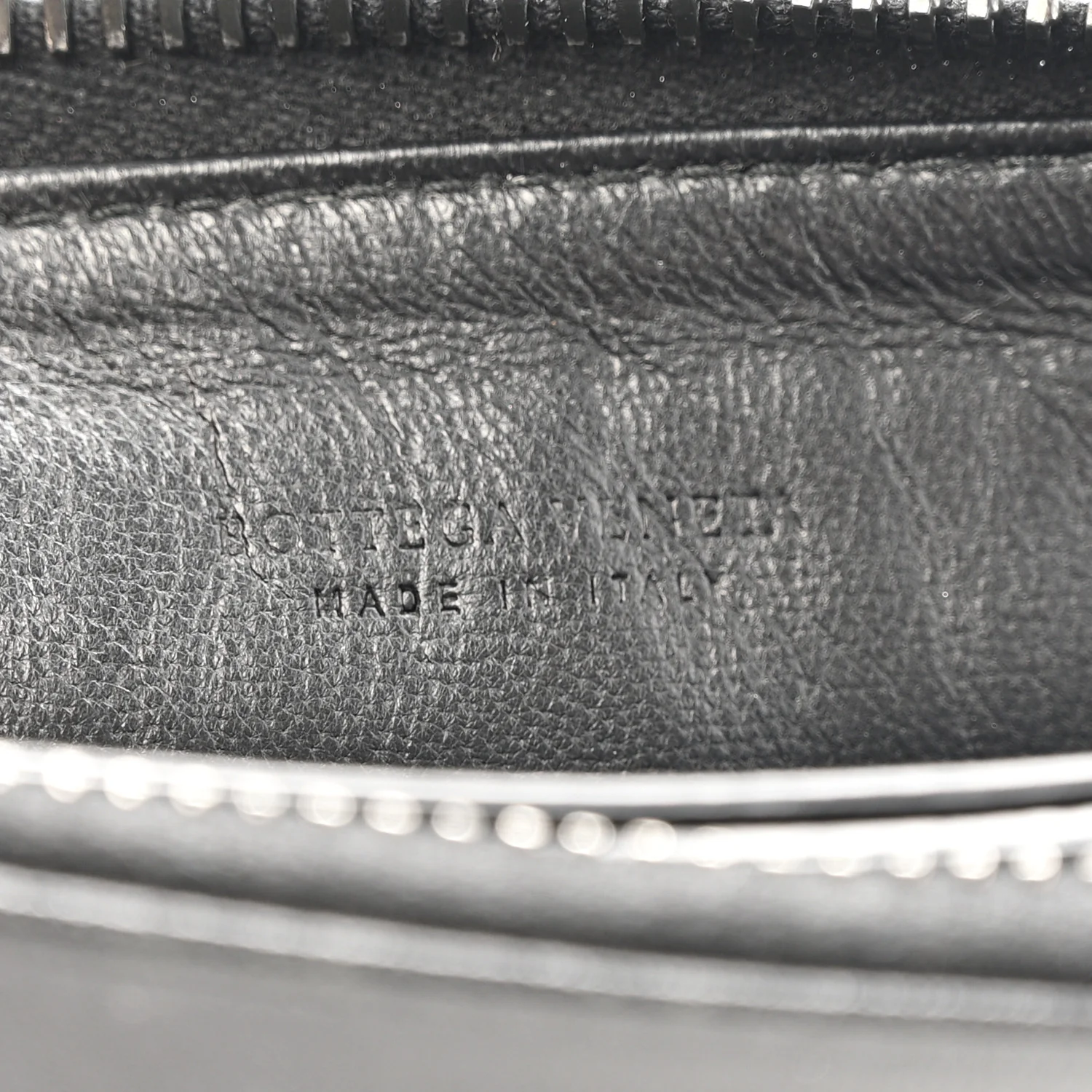 Nappa Intrecciato Wristlet Zip Wallet Black - Image 7