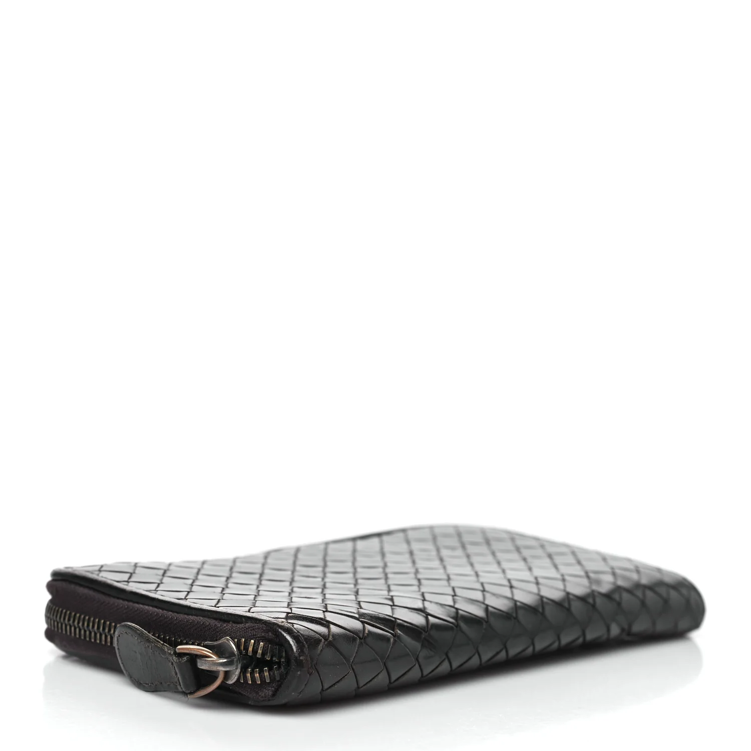 Nappa Intrecciato Zip Around Wallet Ebano - Image 4