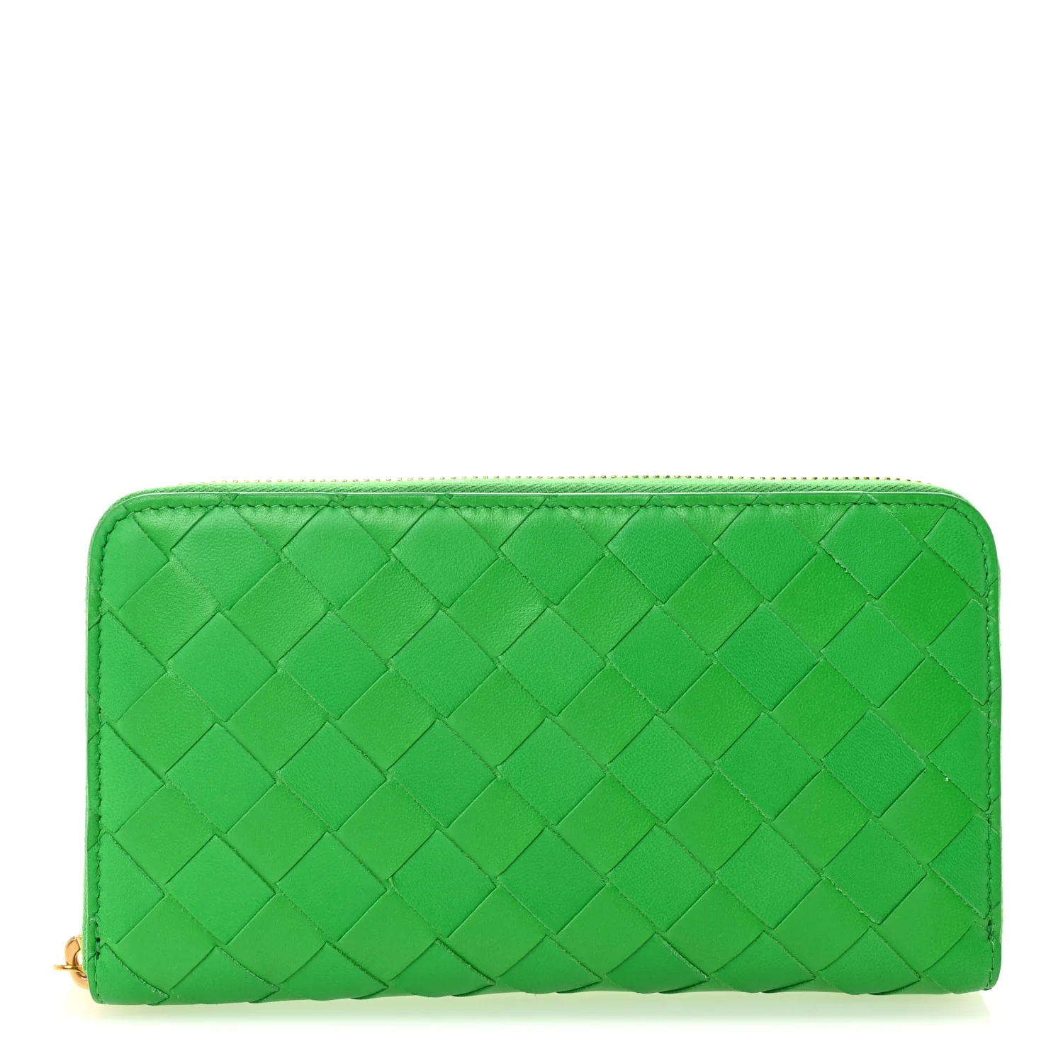 Nappa Intrecciato Zip Around Wallet Parakeet