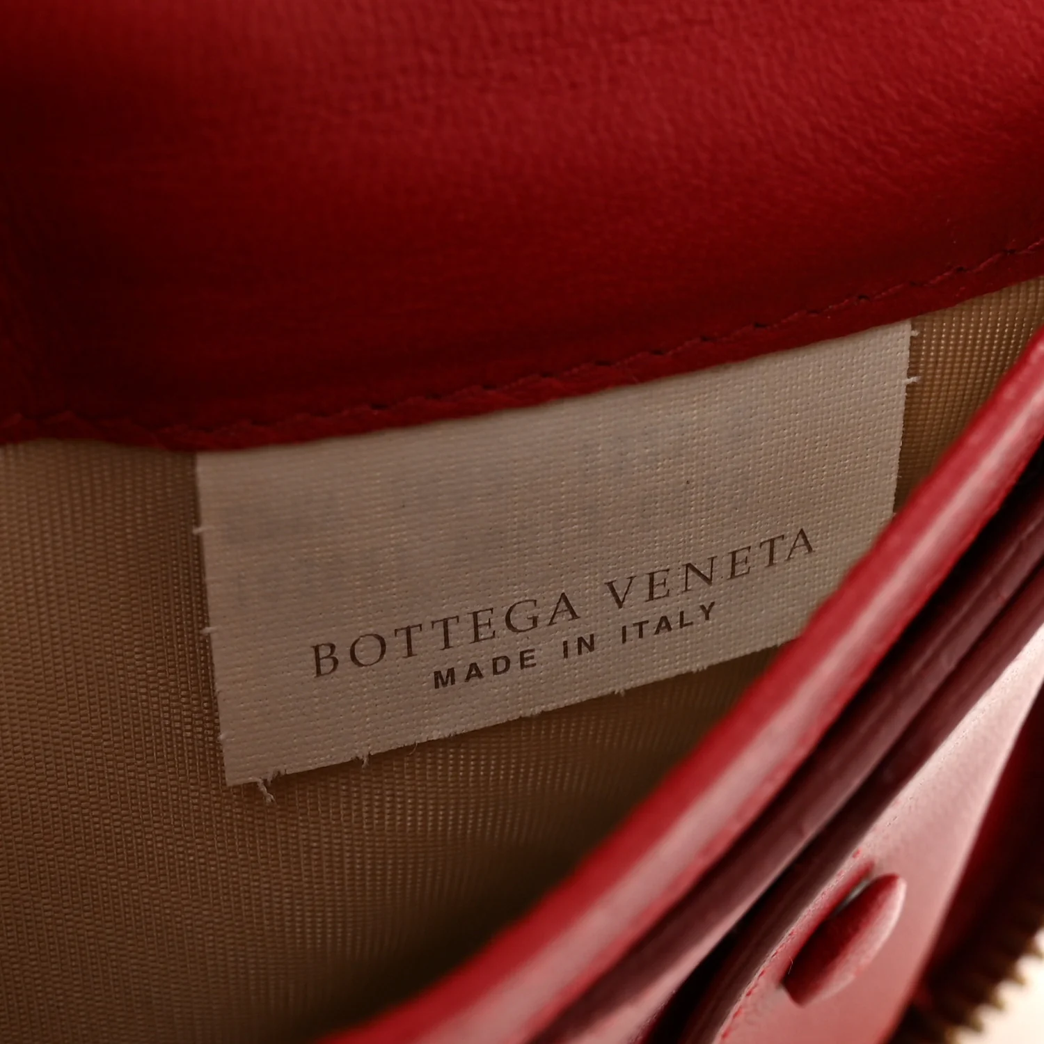 Nappa Intrecciato Zip Around Wallet Red - Image 6