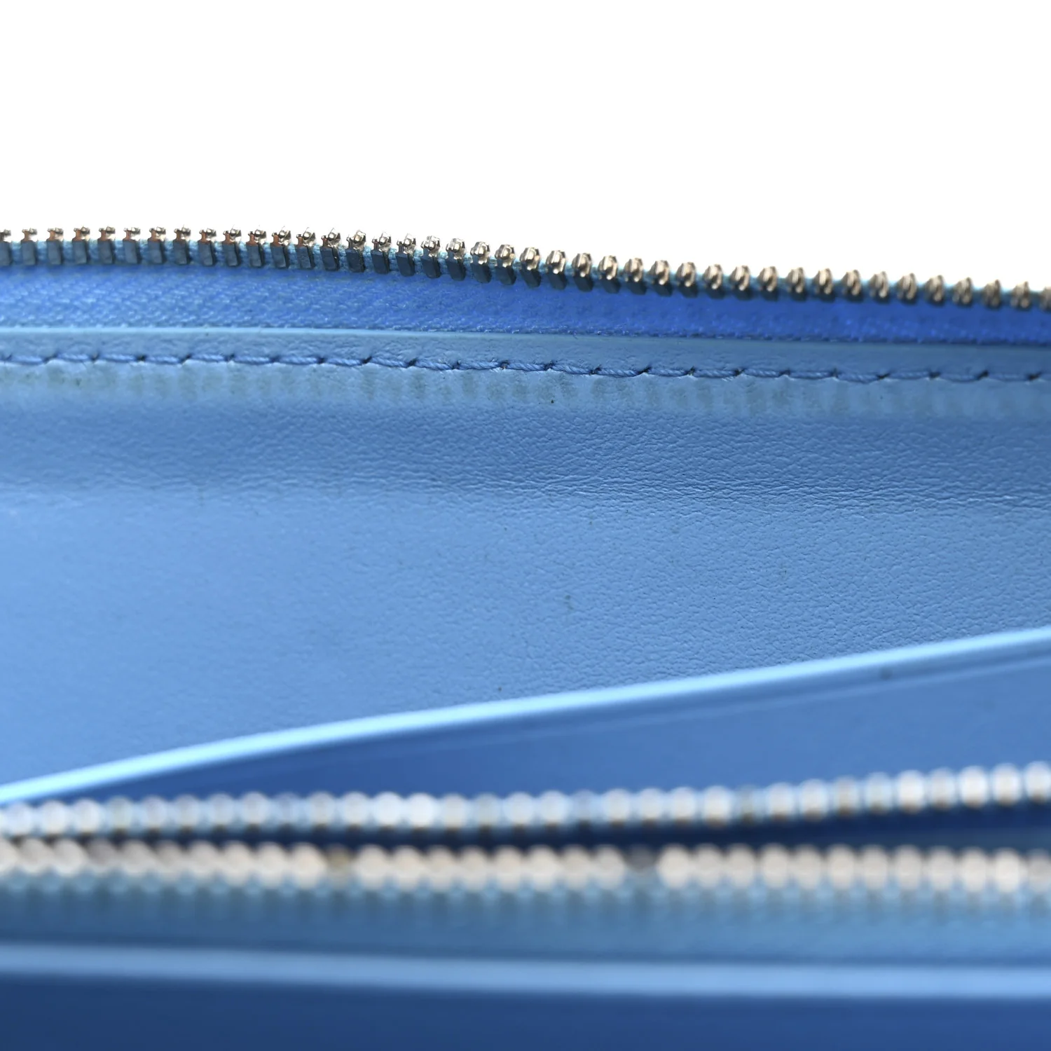Nappa Intrecciato Zip Around Wallet Sky Blue - Image 9