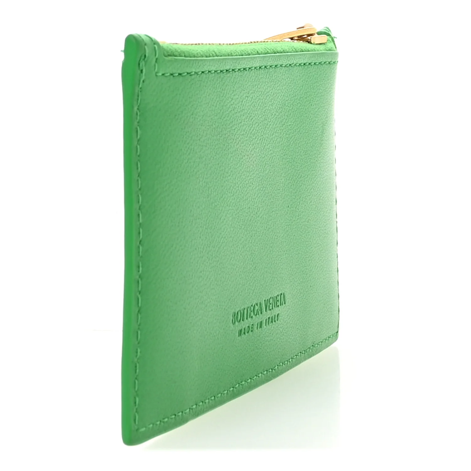 Nappa Intrecciato Zipped Card Case Parakeet - Image 3